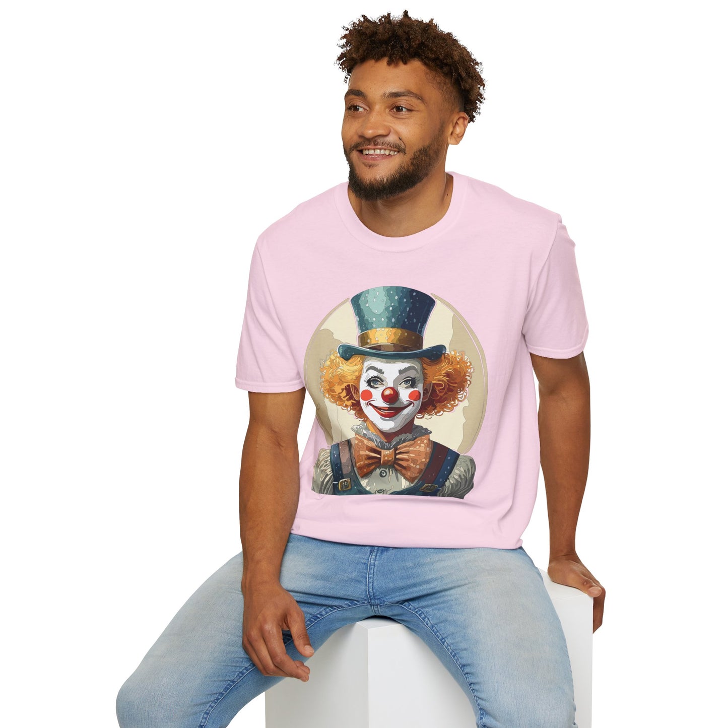 Clown Shirt, T Shirt with Clown, Funny Man Shirt, Tee Shirt with Funny Man, Circus Shirt, Shirt with Circus, Scary Man Shirt, Shirt with Scary Man