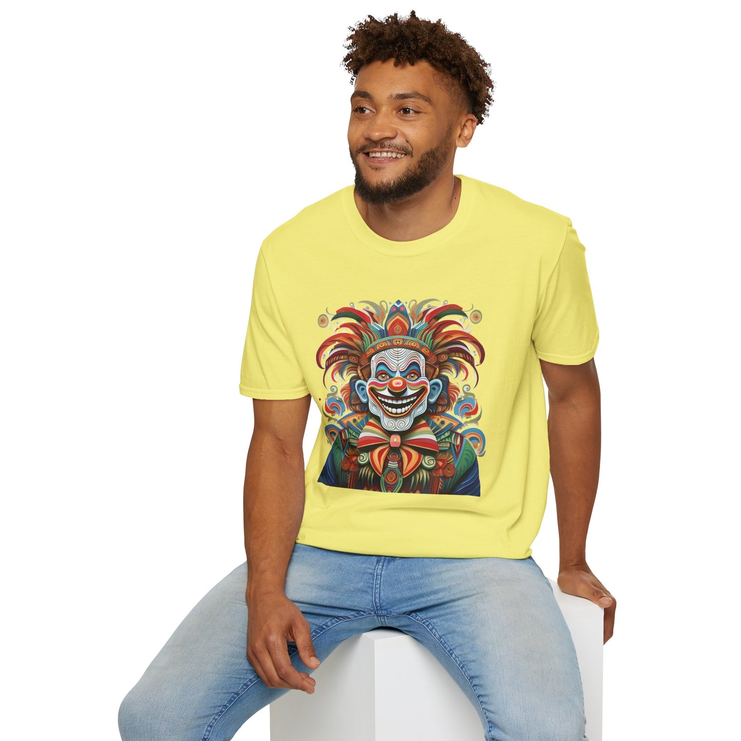 Clown Shirt, T Shirt with Clown, Funny Man Shirt, Tee Shirt with Funny Man, Circus Shirt, Shirt with Circus, Scary Man Shirt, Shirt with Scary Man