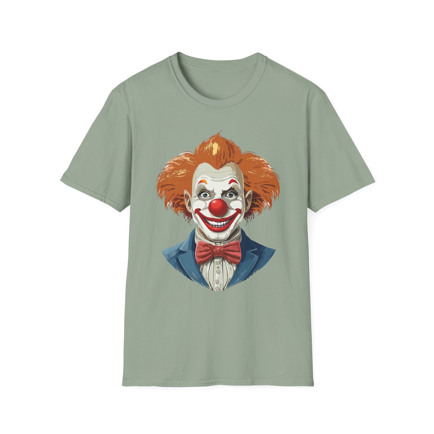 Clown Shirt, T Shirt with Clown, Funny Man Shirt, Tee Shirt with Funny Man, Circus Shirt, Shirt with Circus, Scary Man Shirt, Shirt with Scary Man