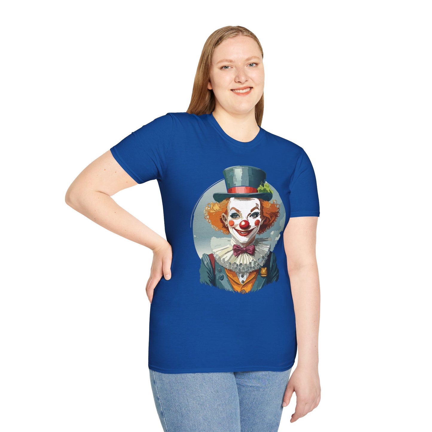 Clown Shirt, T Shirt with Clown, Funny Man Shirt, Tee Shirt with Funny Man, Circus Shirt, Shirt with Circus, Scary Man Shirt, Shirt with Scary Man