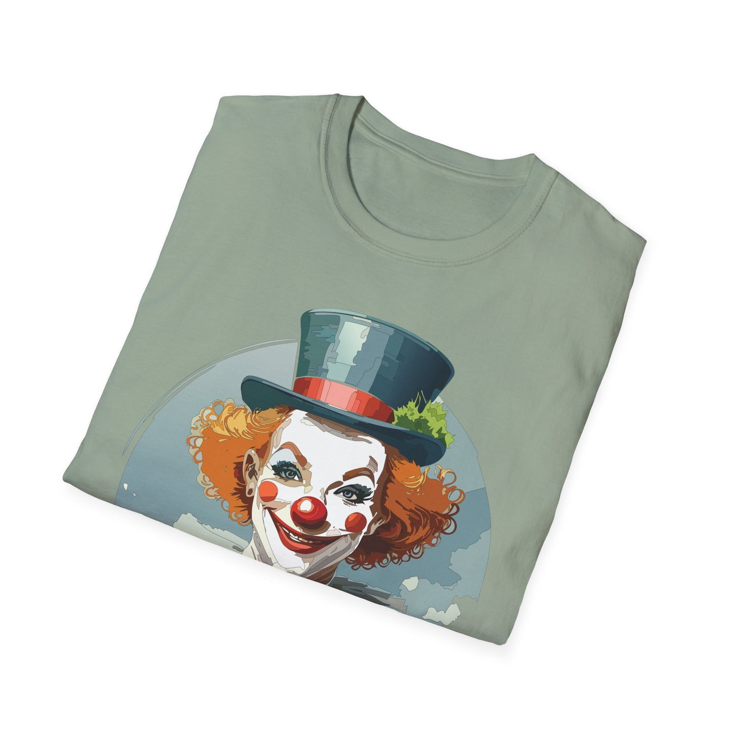 Clown Shirt, T Shirt with Clown, Funny Man Shirt, Tee Shirt with Funny Man, Circus Shirt, Shirt with Circus, Scary Man Shirt, Shirt with Scary Man