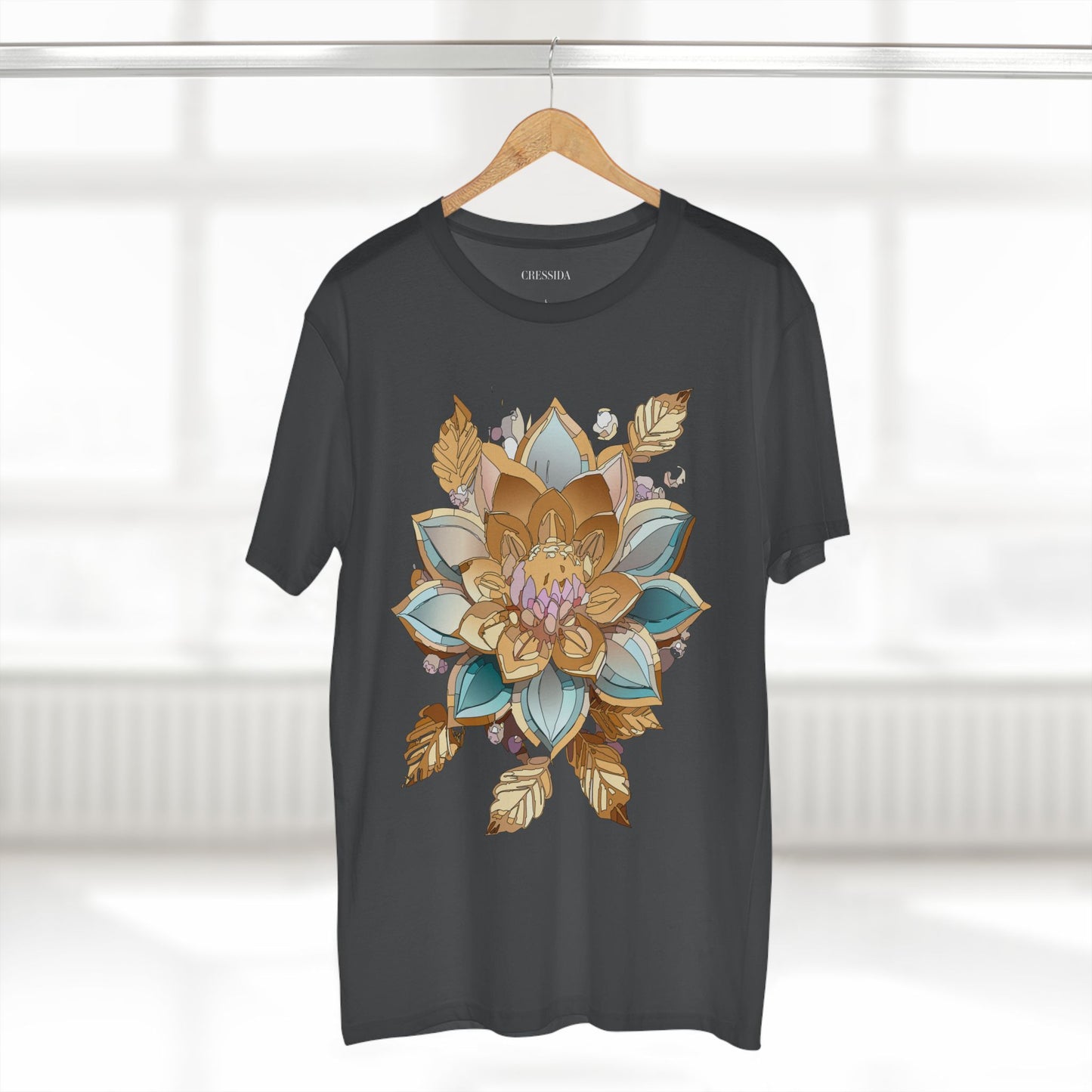 Floral Shirt, Shirt with Flower, Tee Shirt with Antique Flower