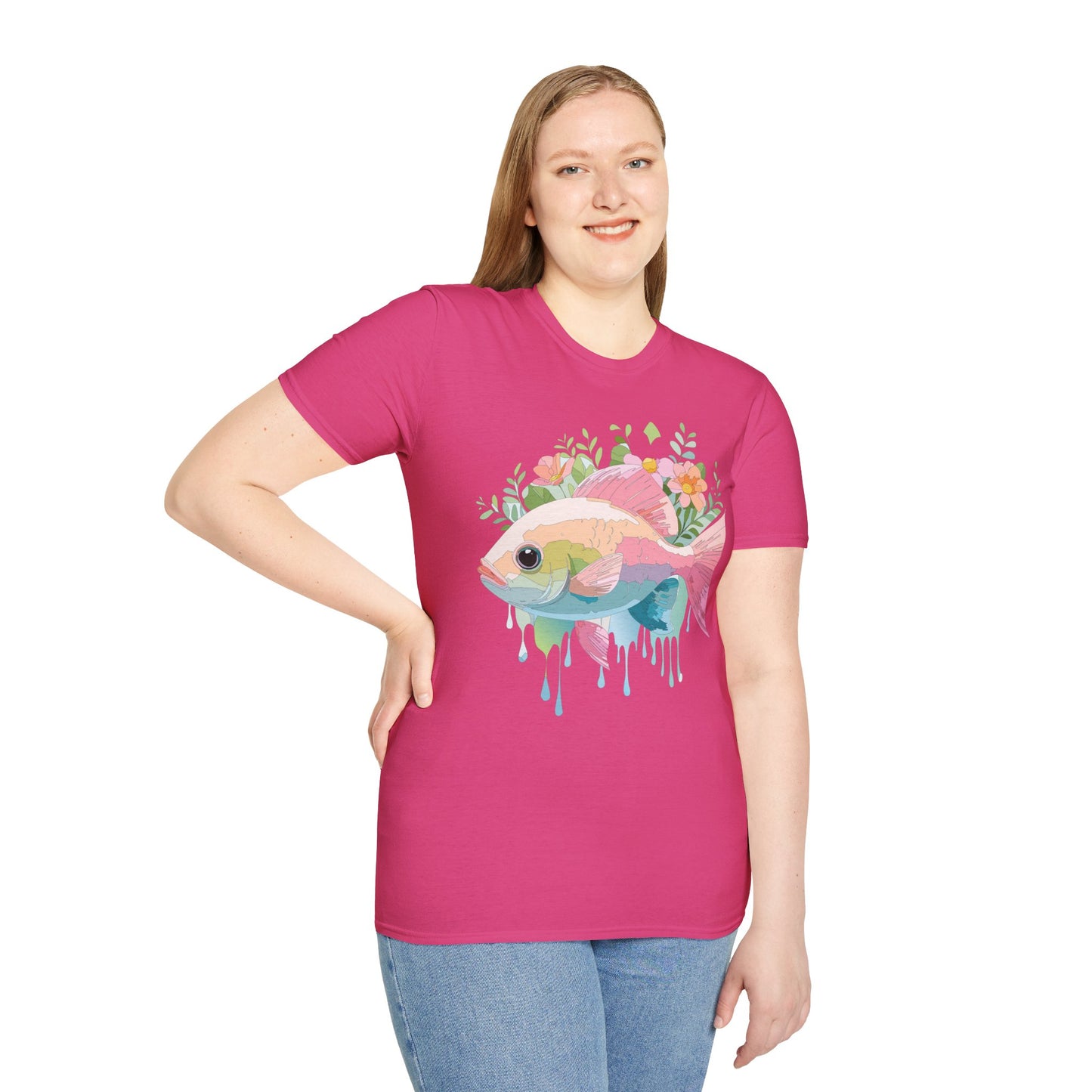 Fish Art Design Shirt, T Shirt with Fish, Graphic Shirt, Tee Shirt with Graphic Design, Shirt with Fish Graphic Art