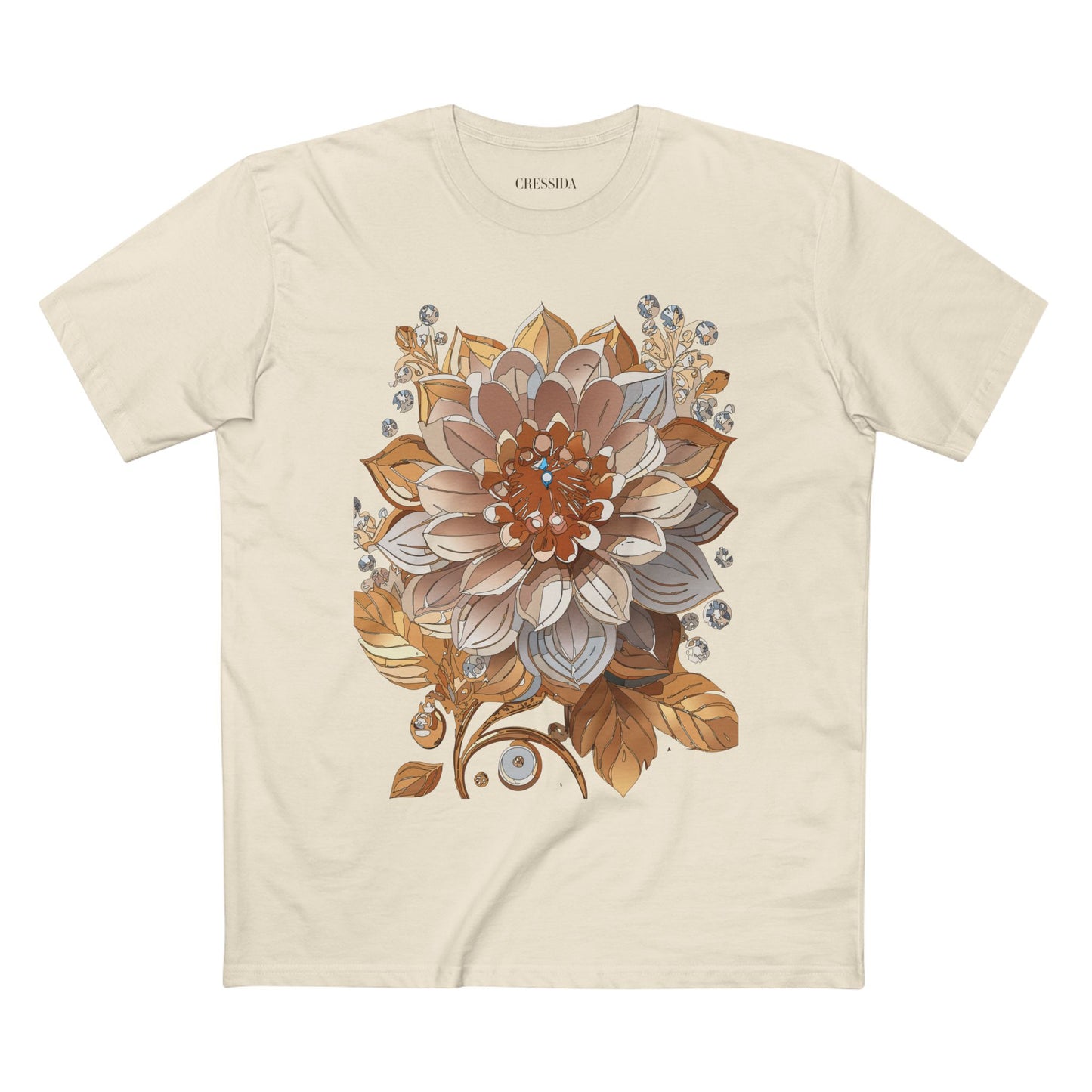 Floral Shirt, Shirt with Flower, Tee Shirt with Antique Flower