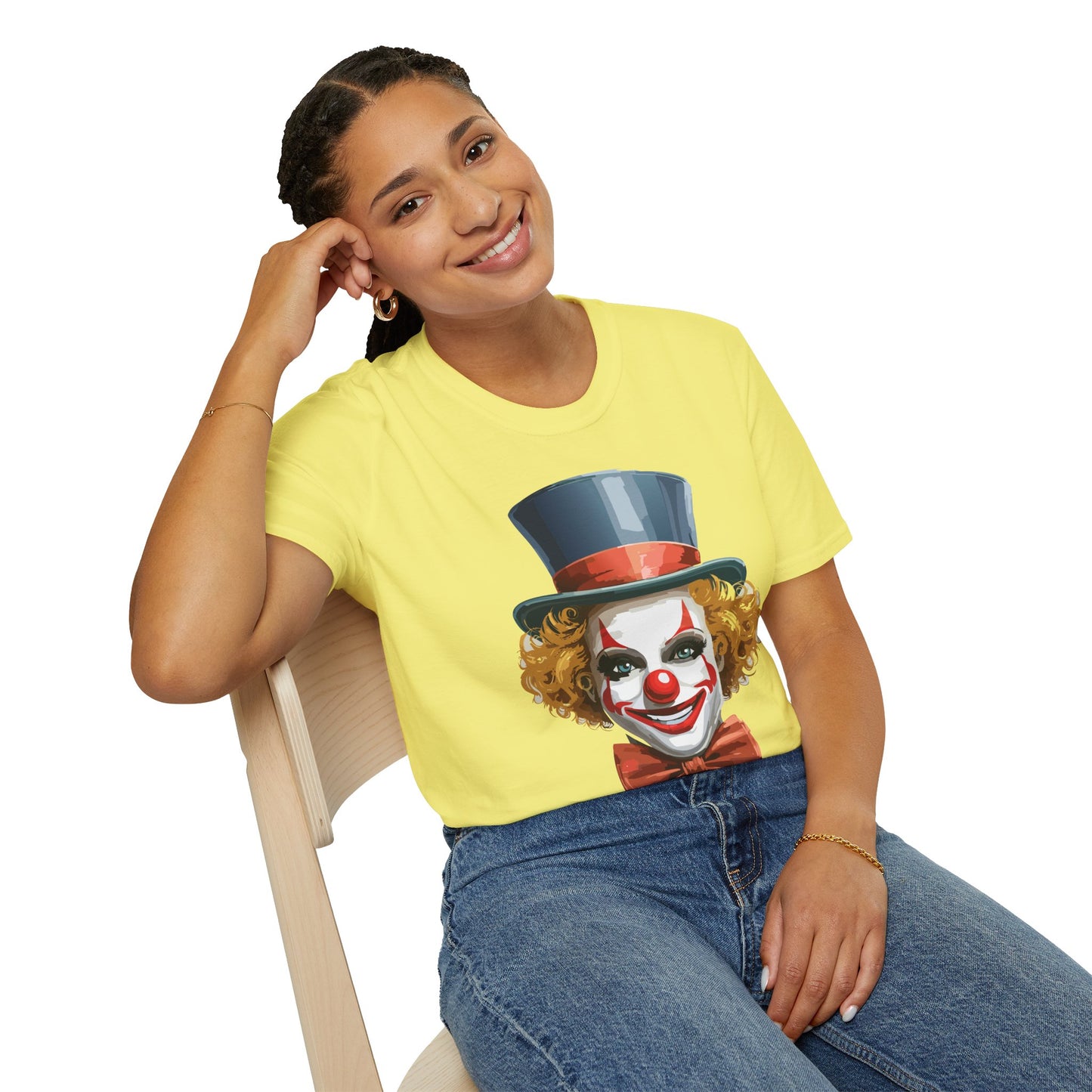 Clown Shirt, T Shirt with Clown, Funny Man Shirt, Tee Shirt with Funny Man, Circus Shirt, Shirt with Circus, Scary Man Shirt, Shirt with Scary Man