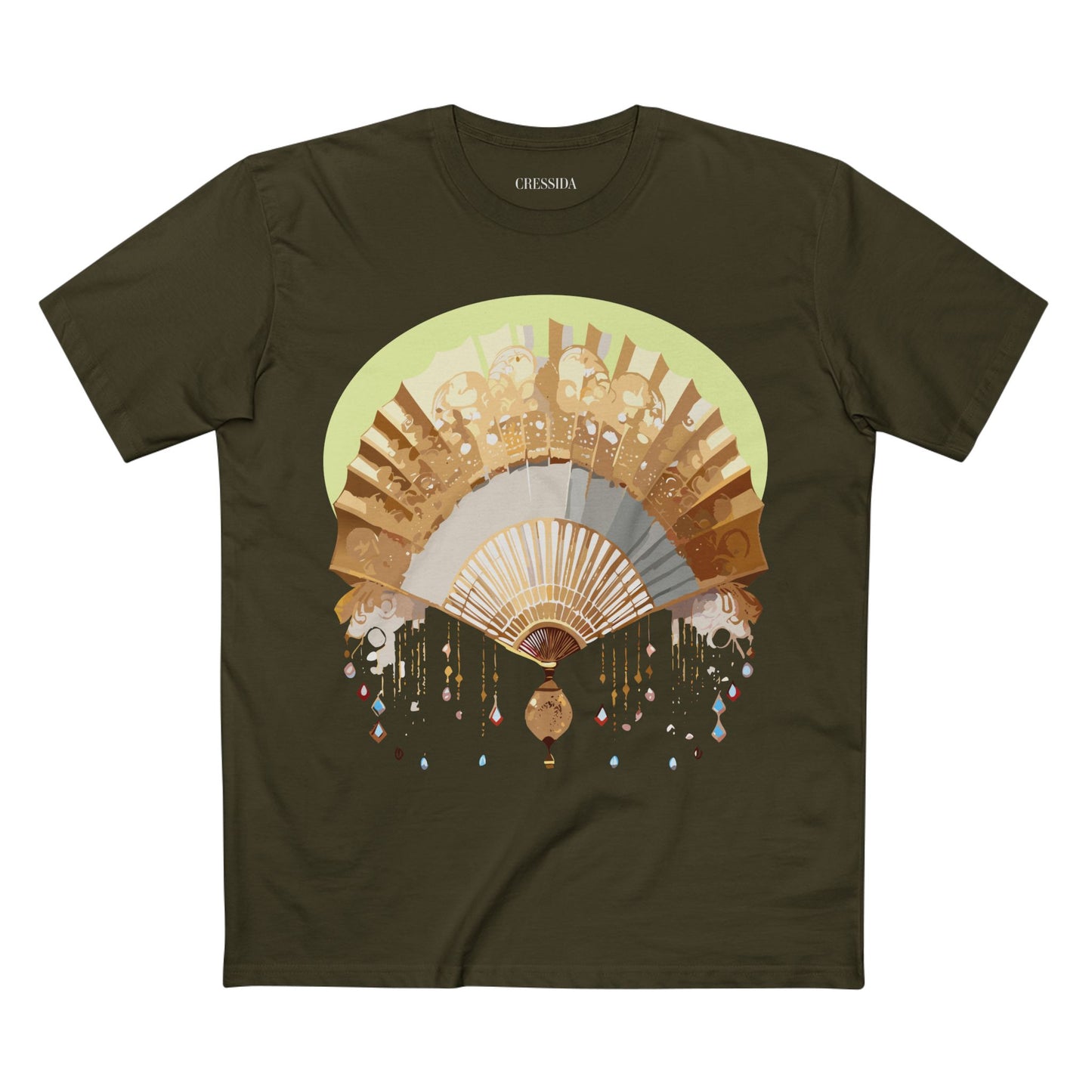 Fan shirt, Shirt with Fan, Tee Shirt with Antique Fan