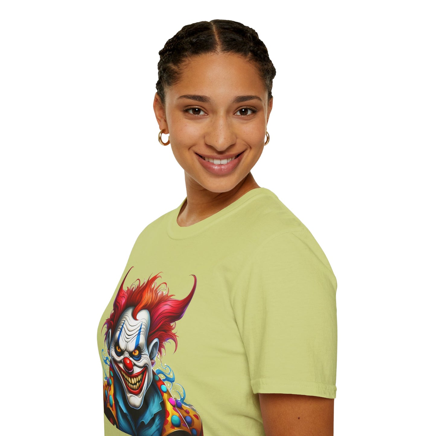 Clown Shirt, T Shirt with Clown, Funny Man Shirt, Tee Shirt with Funny Man, Circus Shirt, Shirt with Circus, Scary Man Shirt, Shirt with Scary Man