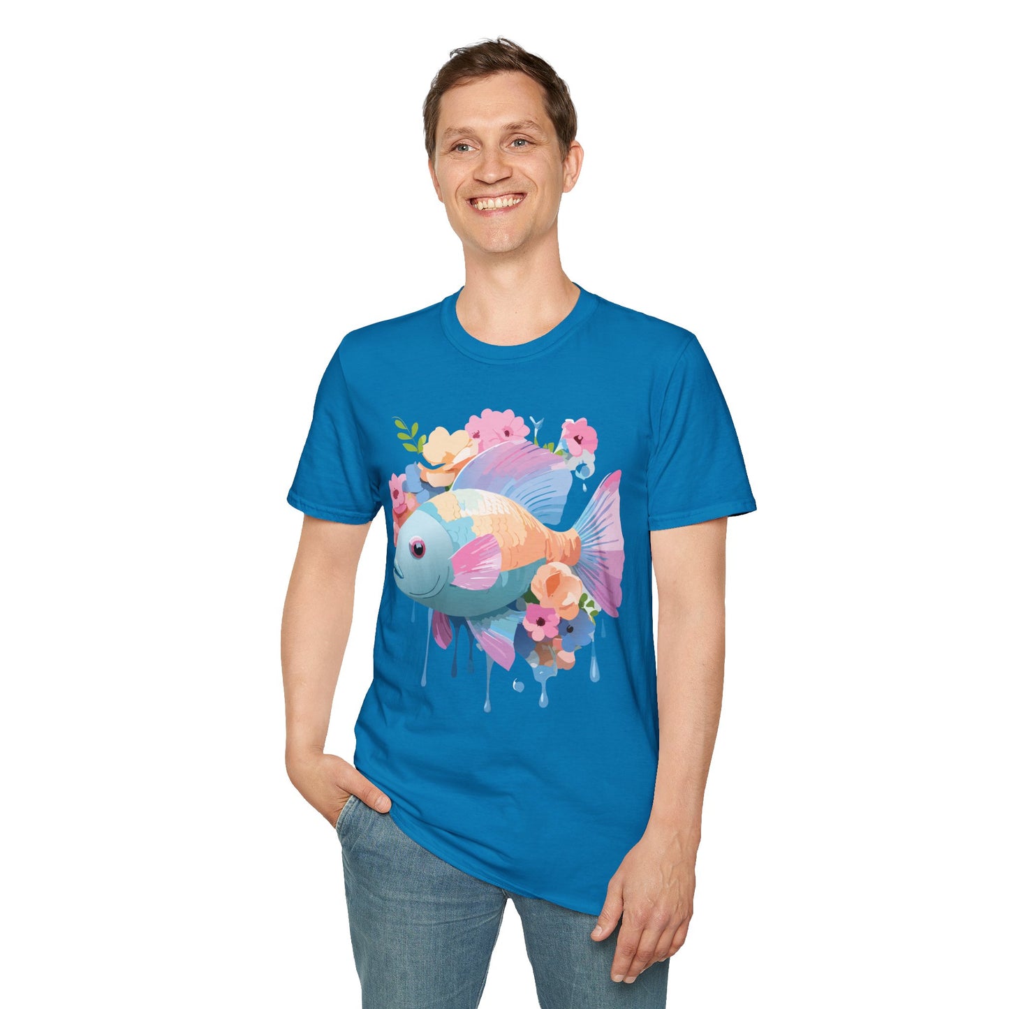 Fish Art Design Shirt, T Shirt with Fish, Graphic Shirt, Tee Shirt with Graphic Design, Shirt with Fish Graphic Art