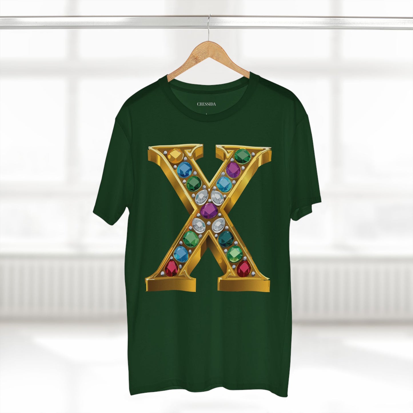 Letter Shirt, Shirt with Letters, Tee Shirt with Gold Letters