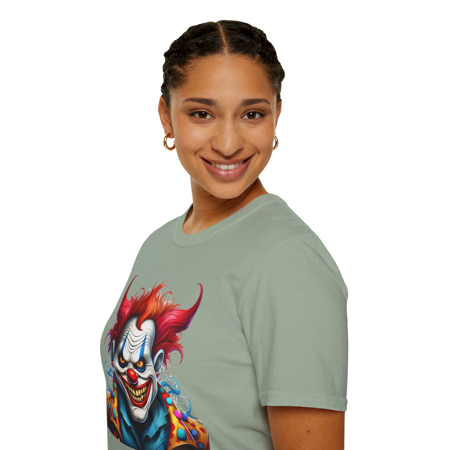 Clown Shirt, T Shirt with Clown, Funny Man Shirt, Tee Shirt with Funny Man, Circus Shirt, Shirt with Circus, Scary Man Shirt, Shirt with Scary Man