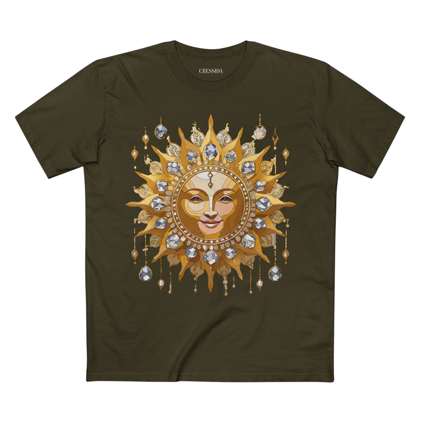 Sun Shirt, Shirt with Sun, Tee Shirt with Gold Sun