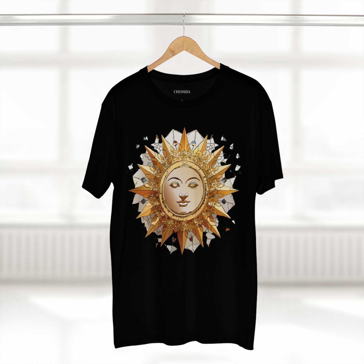 Sun Shirt, Shirt with Sun, Tee Shirt with Gold Sun