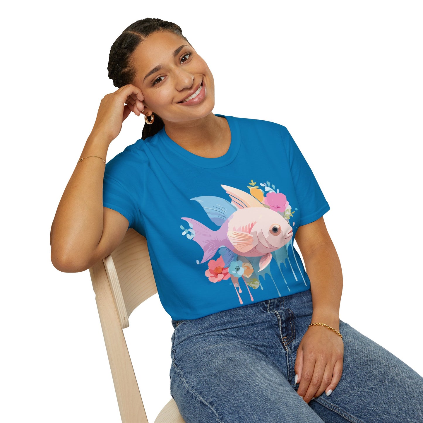 Fish Art Design Shirt, T Shirt with Fish, Graphic Shirt, Tee Shirt with Graphic Design, Shirt with Fish Graphic Art