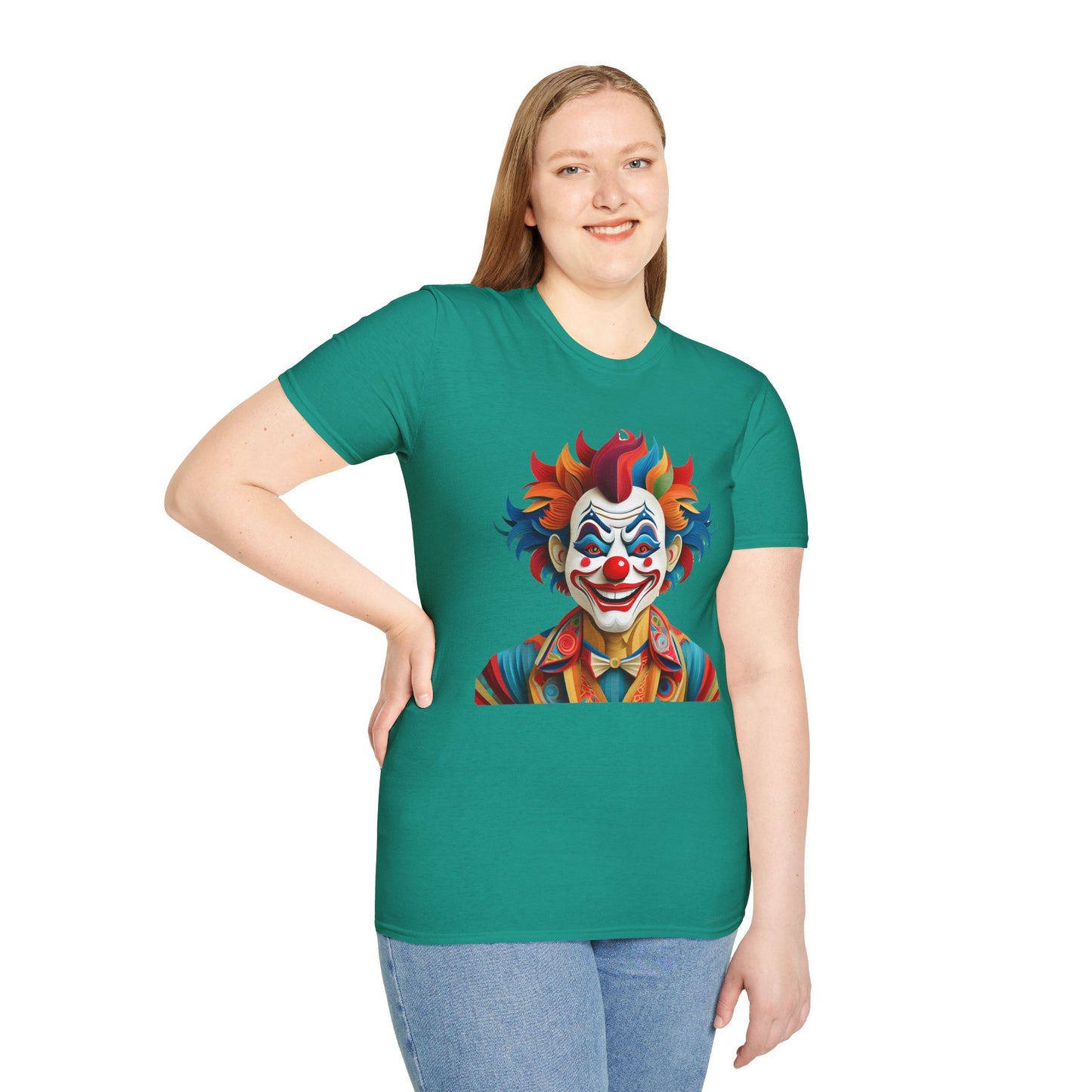 Clown Shirt, T Shirt with Clown, Funny Man Shirt, Tee Shirt with Funny Man, Circus Shirt, Shirt with Circus, Scary Man Shirt, Shirt with Scary Man