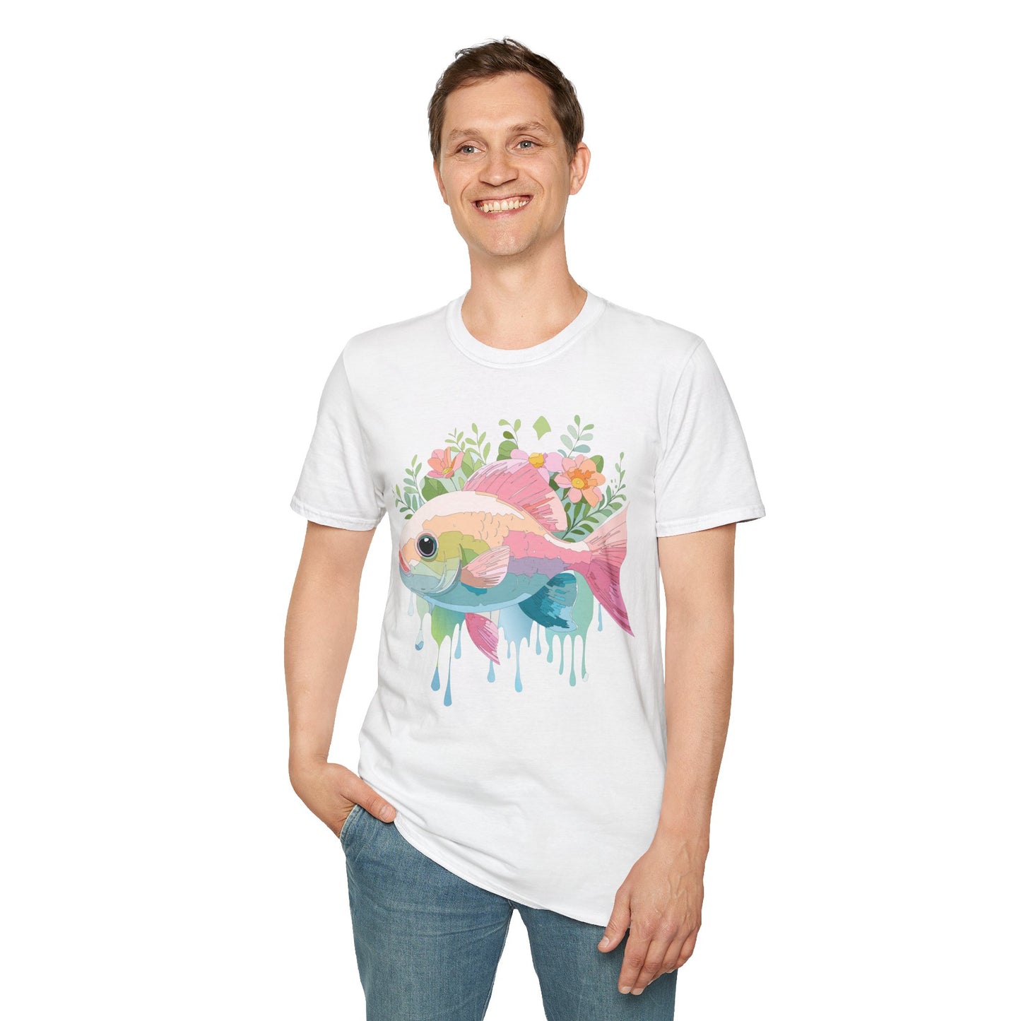 Fish Art Design Shirt, T Shirt with Fish, Graphic Shirt, Tee Shirt with Graphic Design, Shirt with Fish Graphic Art
