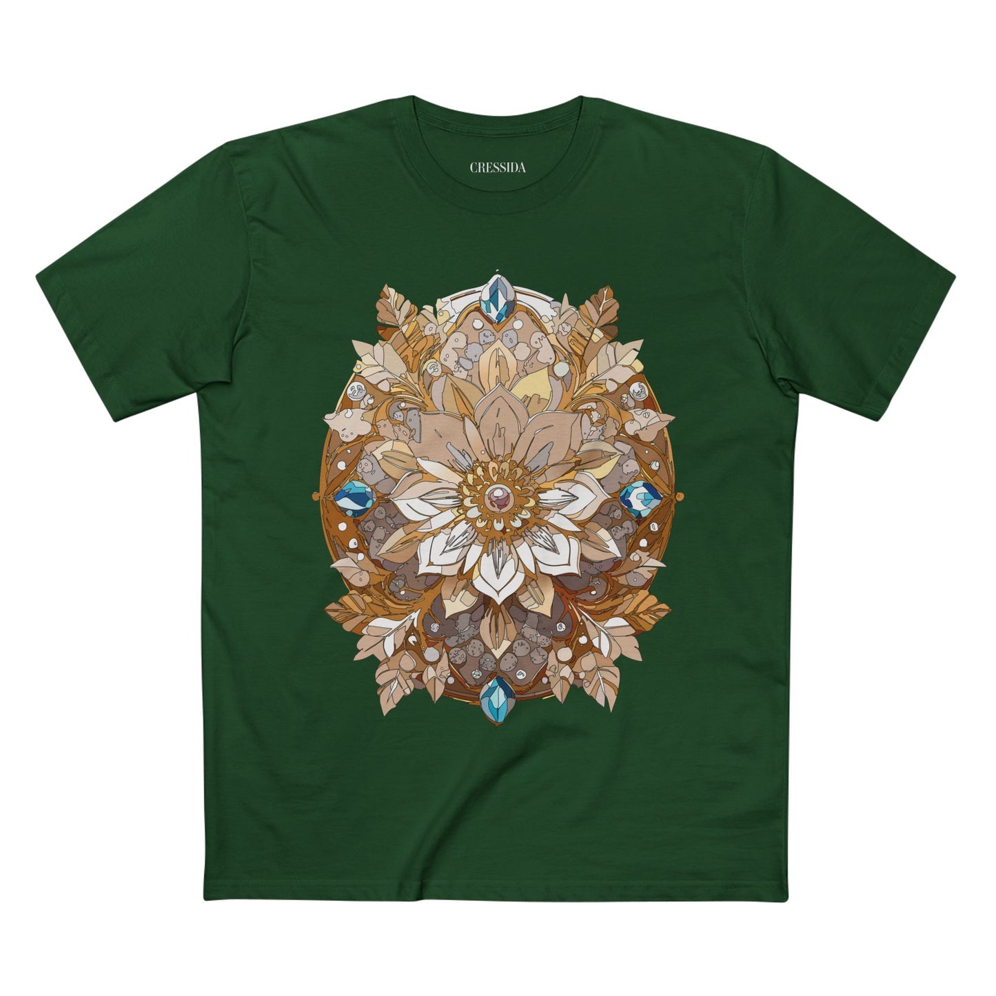 Floral Shirt, Shirt with Flower, Tee Shirt with Antique Flower