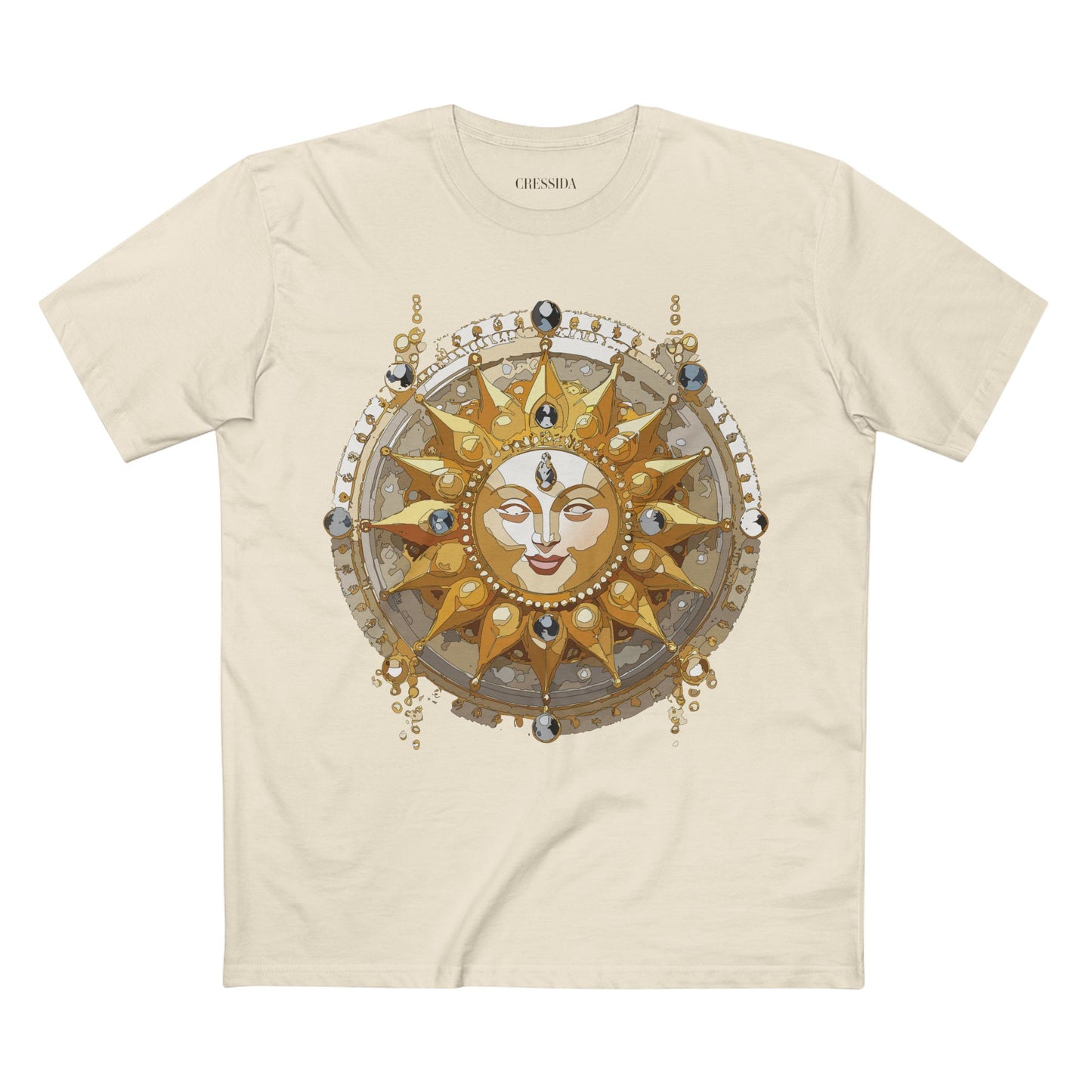 Sun Shirt, Shirt with Sun, Tee Shirt with Gold Sun