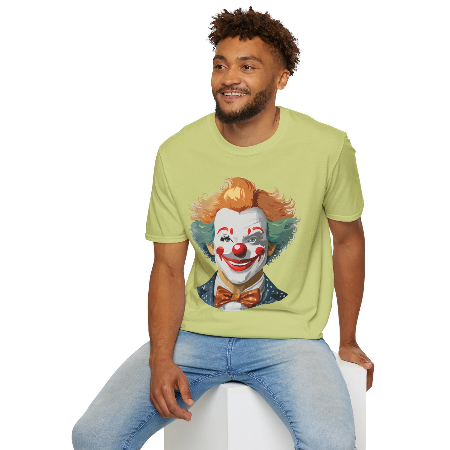 Clown Shirt, T Shirt with Clown, Funny Man Shirt, Tee Shirt with Funny Man, Circus Shirt, Shirt with Circus, Scary Man Shirt, Shirt with Scary Man