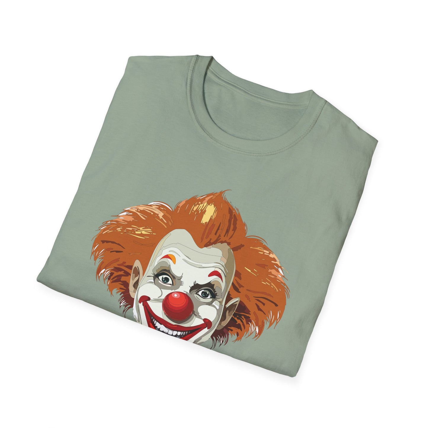 Clown Shirt, T Shirt with Clown, Funny Man Shirt, Tee Shirt with Funny Man, Circus Shirt, Shirt with Circus, Scary Man Shirt, Shirt with Scary Man