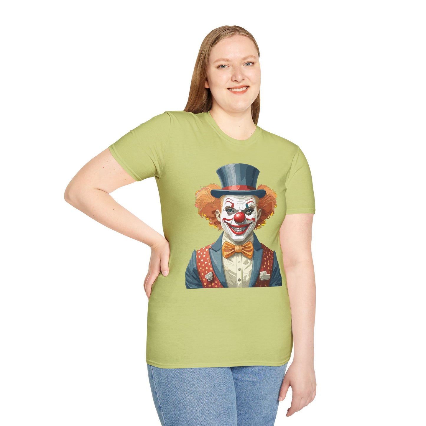 Clown Shirt, T Shirt with Clown, Funny Man Shirt, Tee Shirt with Funny Man, Circus Shirt, Shirt with Circus, Scary Man Shirt, Shirt with Scary Man