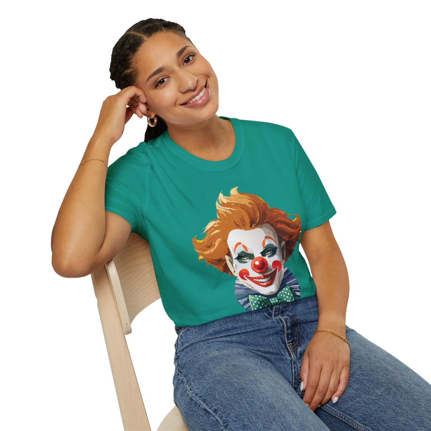 Clown Shirt, T Shirt with Clown, Funny Man Shirt, Tee Shirt with Funny Man, Circus Shirt, Shirt with Circus, Scary Man Shirt, Shirt with Scary Man