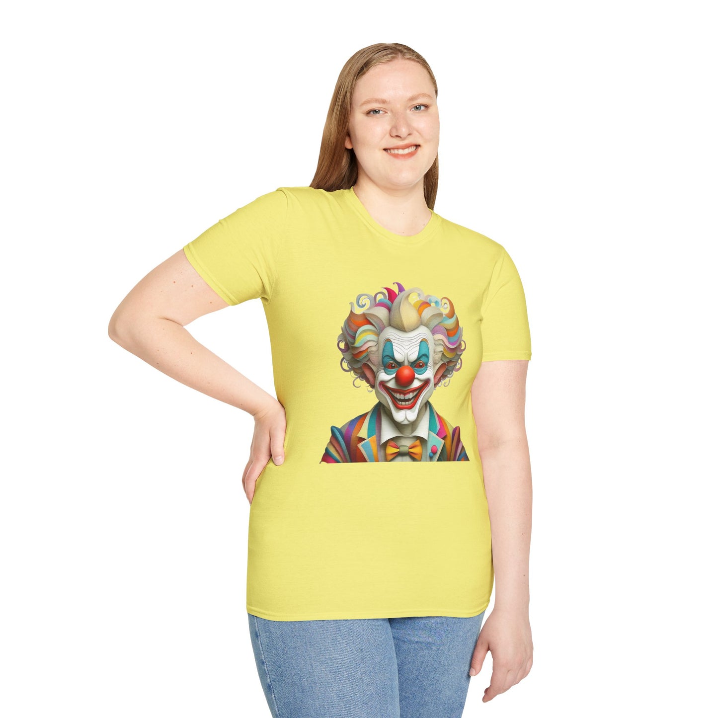 Clown Shirt, T Shirt with Clown, Funny Man Shirt, Tee Shirt with Funny Man, Circus Shirt, Shirt with Circus, Scary Man Shirt, Shirt with Scary Man