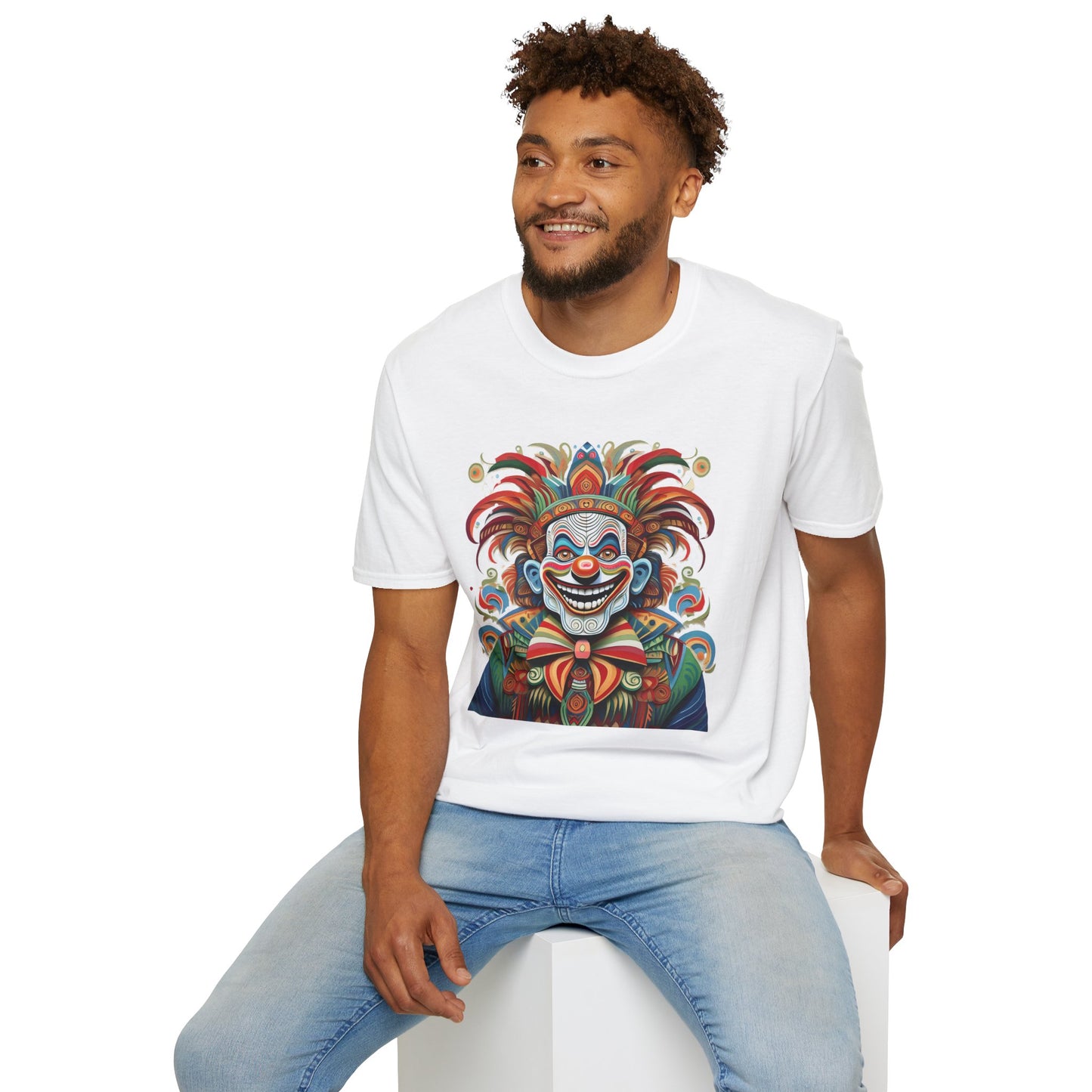 Clown Shirt, T Shirt with Clown, Funny Man Shirt, Tee Shirt with Funny Man, Circus Shirt, Shirt with Circus, Scary Man Shirt, Shirt with Scary Man