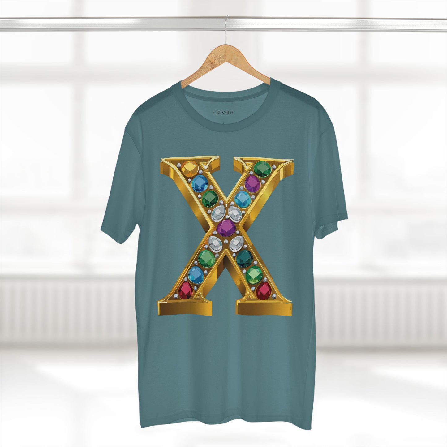 Letter Shirt, Shirt with Letters, Tee Shirt with Gold Letters