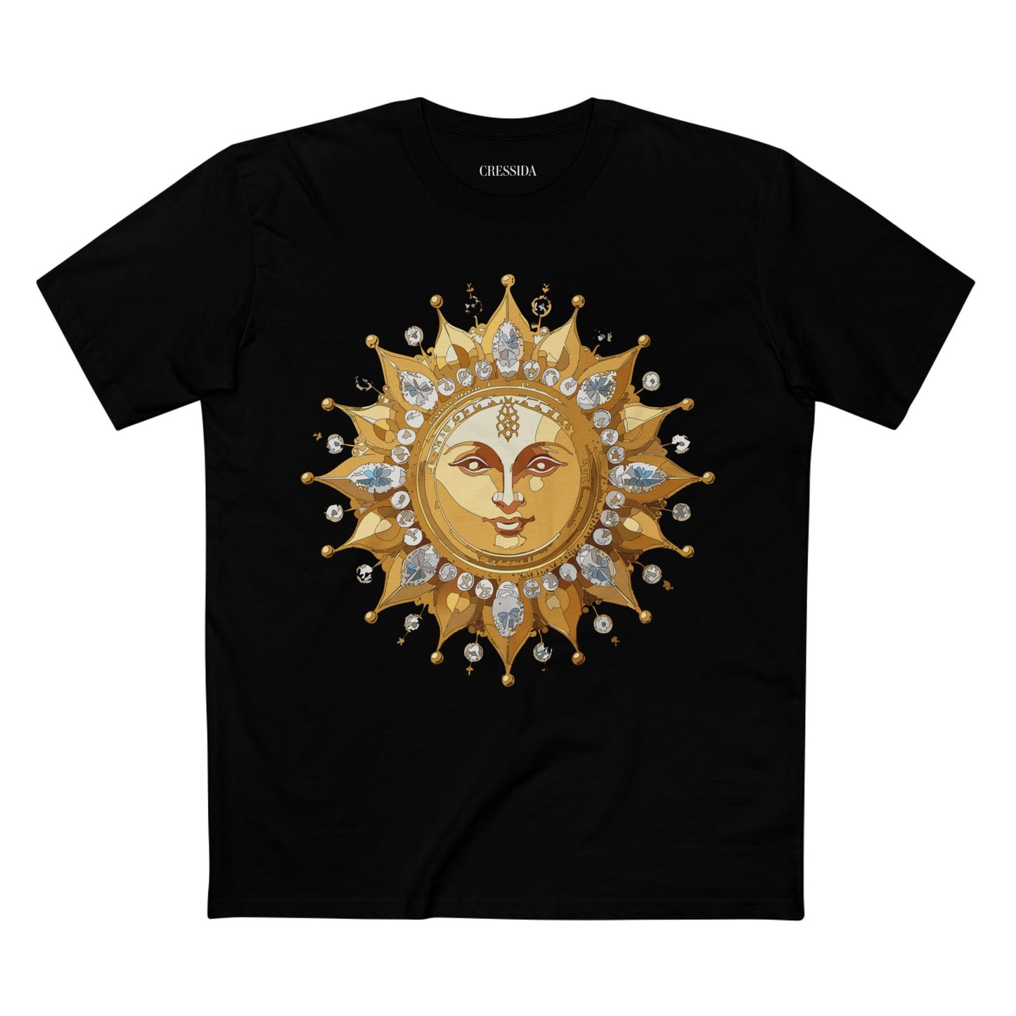 Sun Shirt, Shirt with Sun, Tee Shirt with Gold Sun