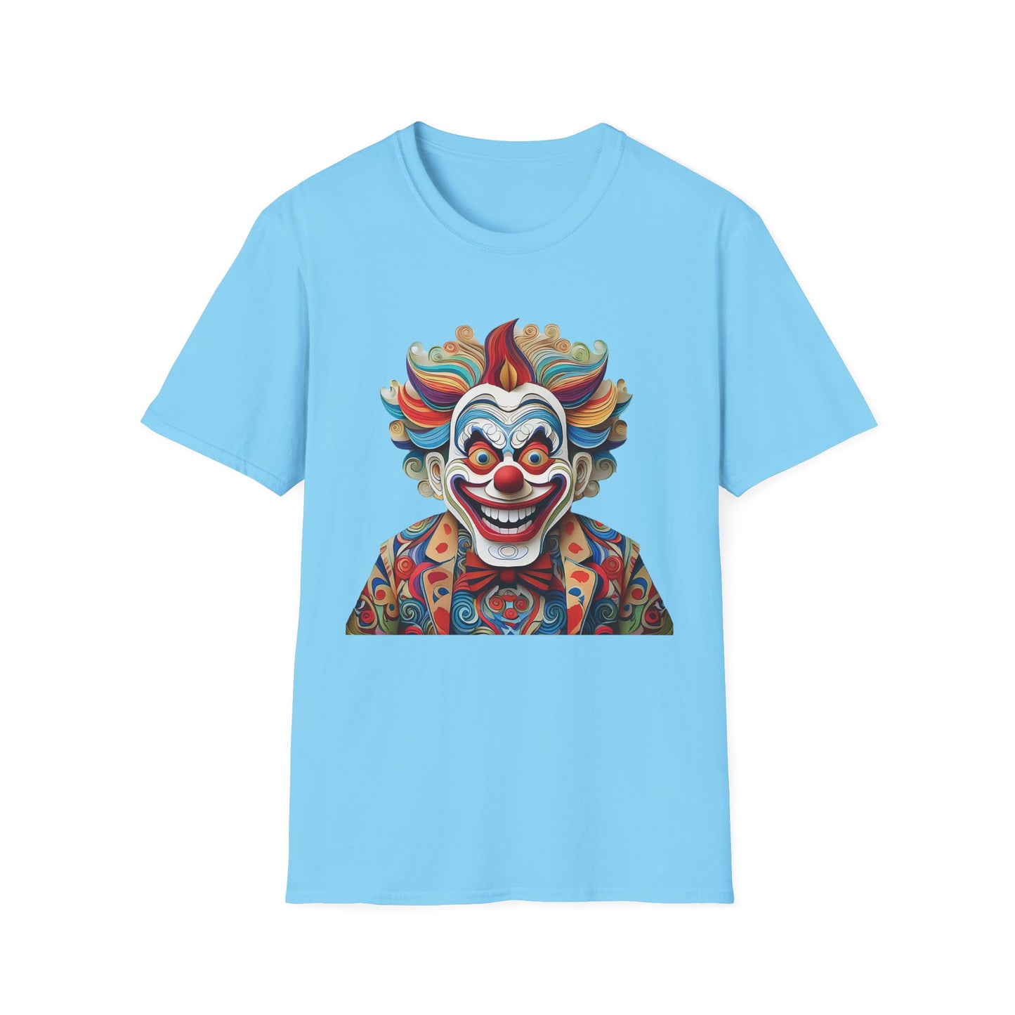 Clown Shirt, T Shirt with Clown, Funny Man Shirt, Tee Shirt with Funny Man, Circus Shirt, Shirt with Circus, Scary Man Shirt, Shirt with Scary Man