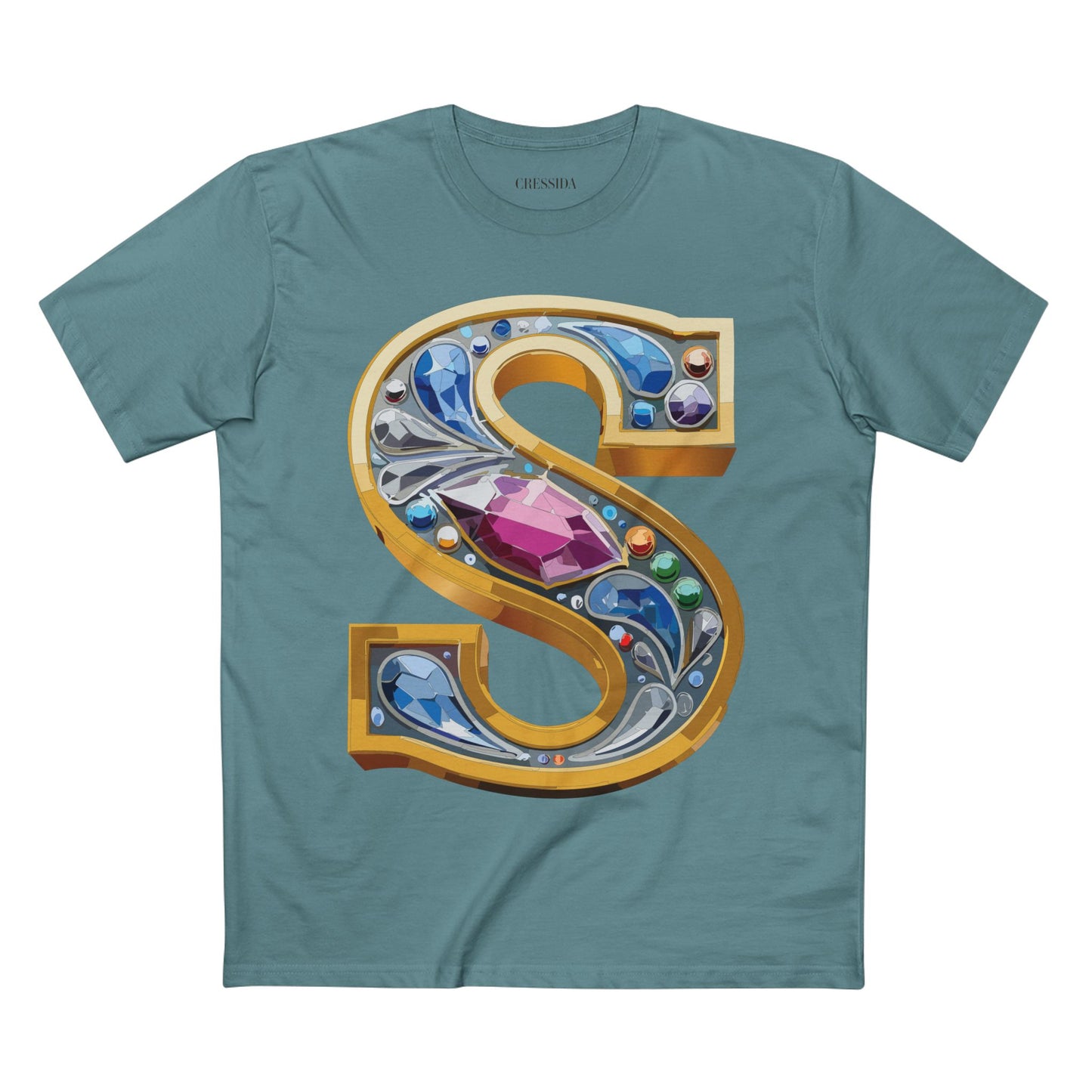 Letter Shirt, Shirt with Letters, Tee Shirt with Gold Letters