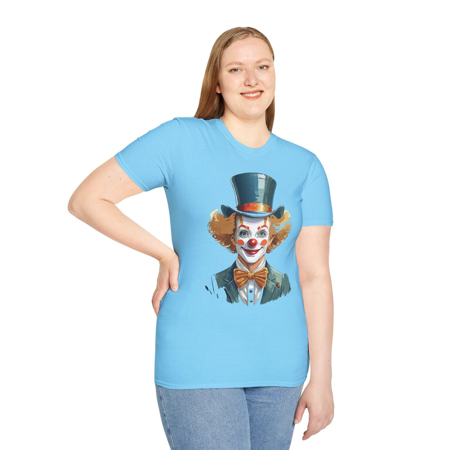 Clown Shirt, T Shirt with Clown, Funny Man Shirt, Tee Shirt with Funny Man, Circus Shirt, Shirt with Circus, Scary Man Shirt, Shirt with Scary Man