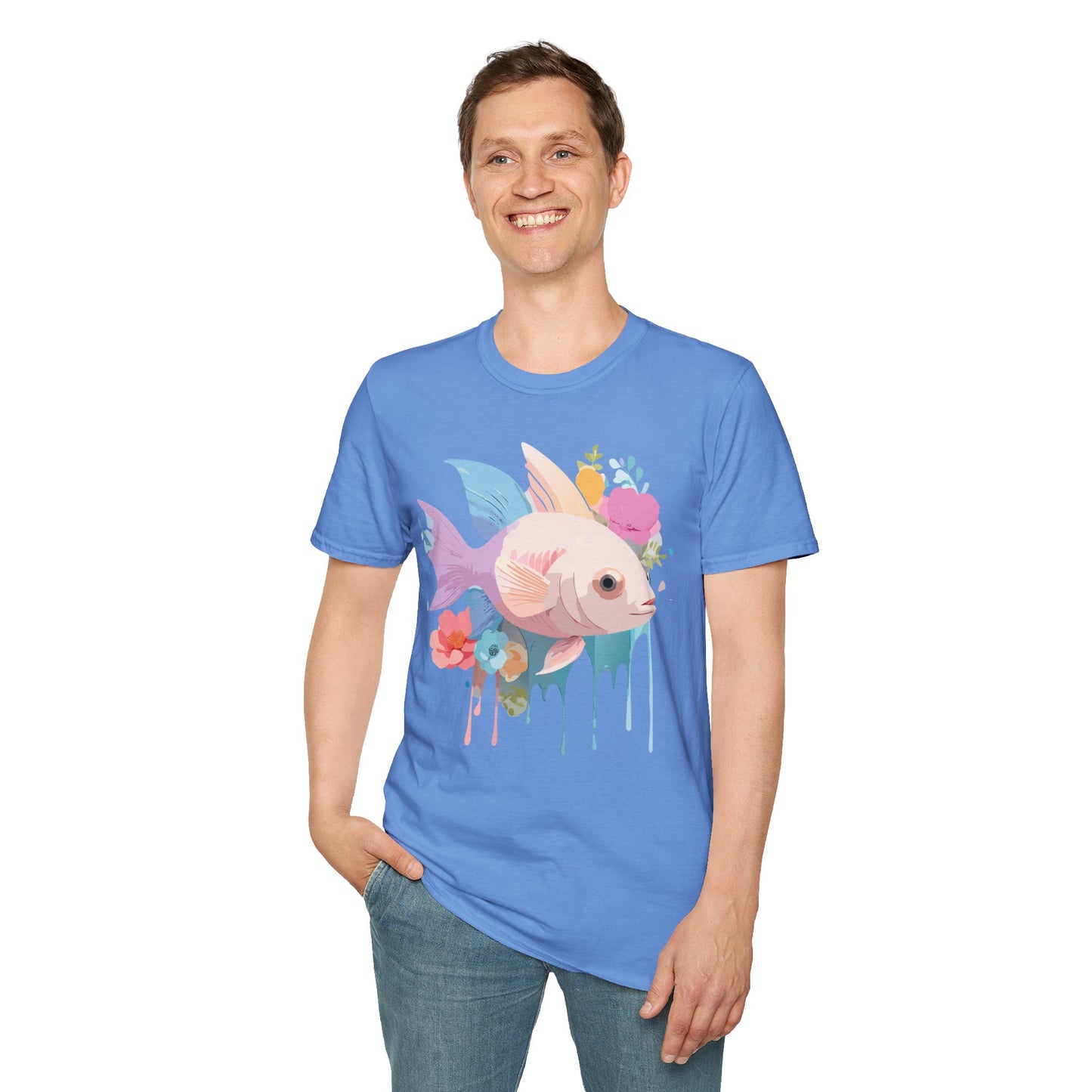 Fish Art Design Shirt, T Shirt with Fish, Graphic Shirt, Tee Shirt with Graphic Design, Shirt with Fish Graphic Art