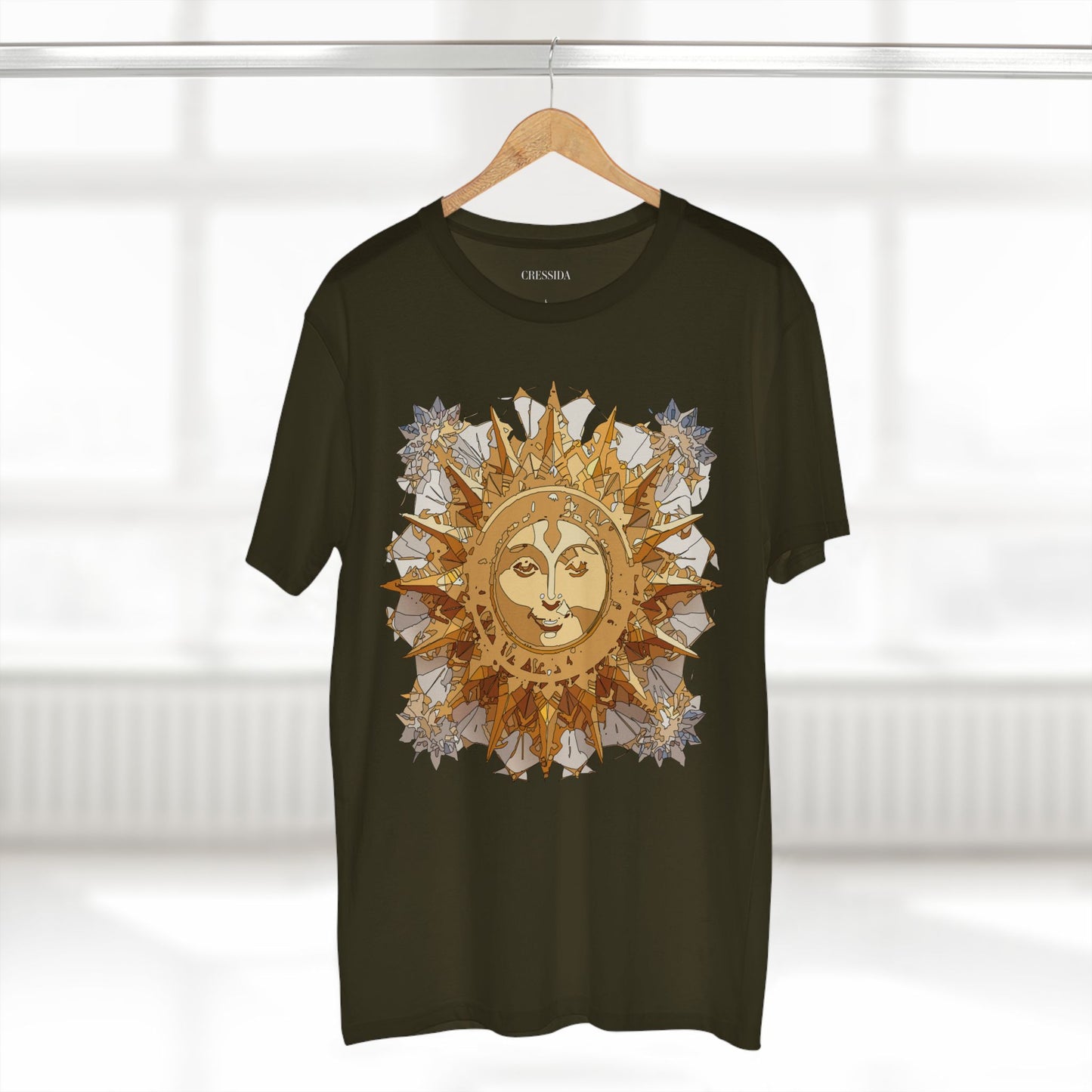 Sun Shirt, Shirt with Sun, Tee Shirt with Gold Sun