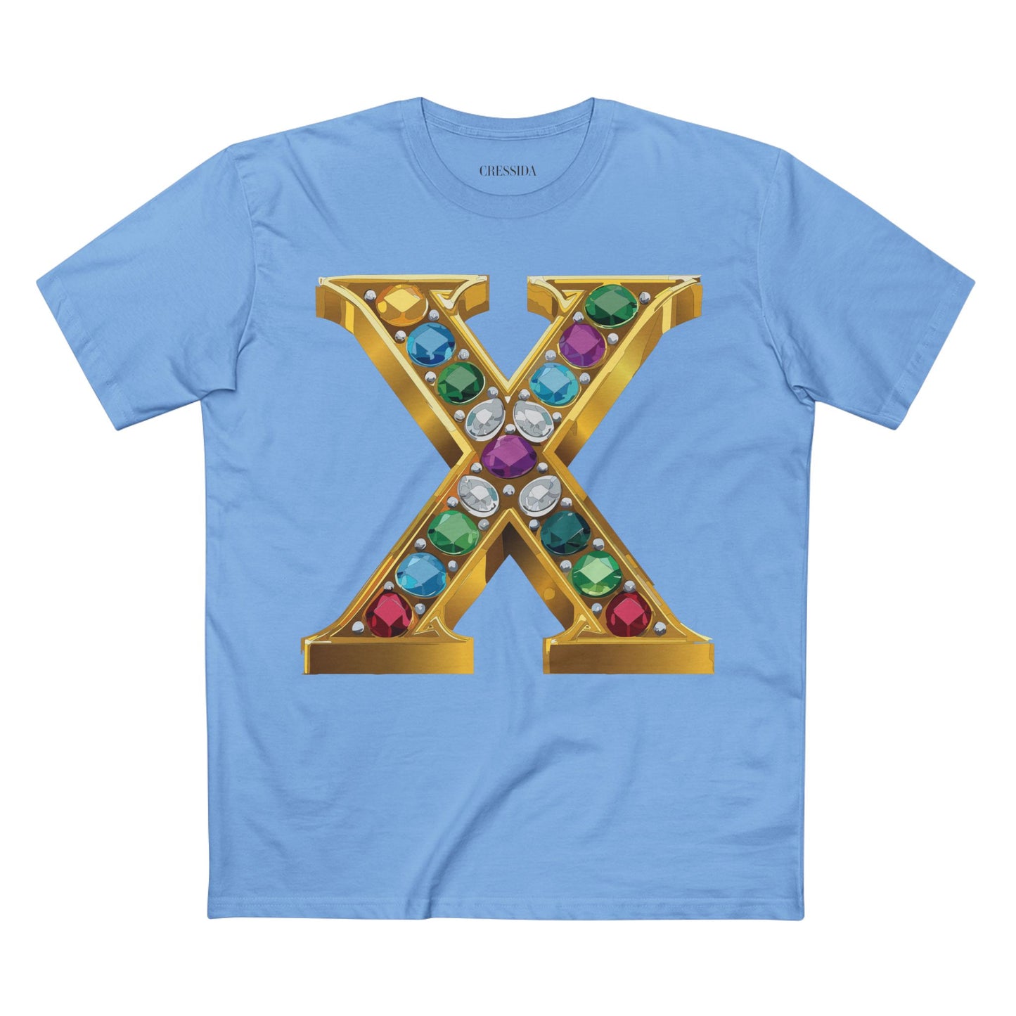 Letter Shirt, Shirt with Letters, Tee Shirt with Gold Letters