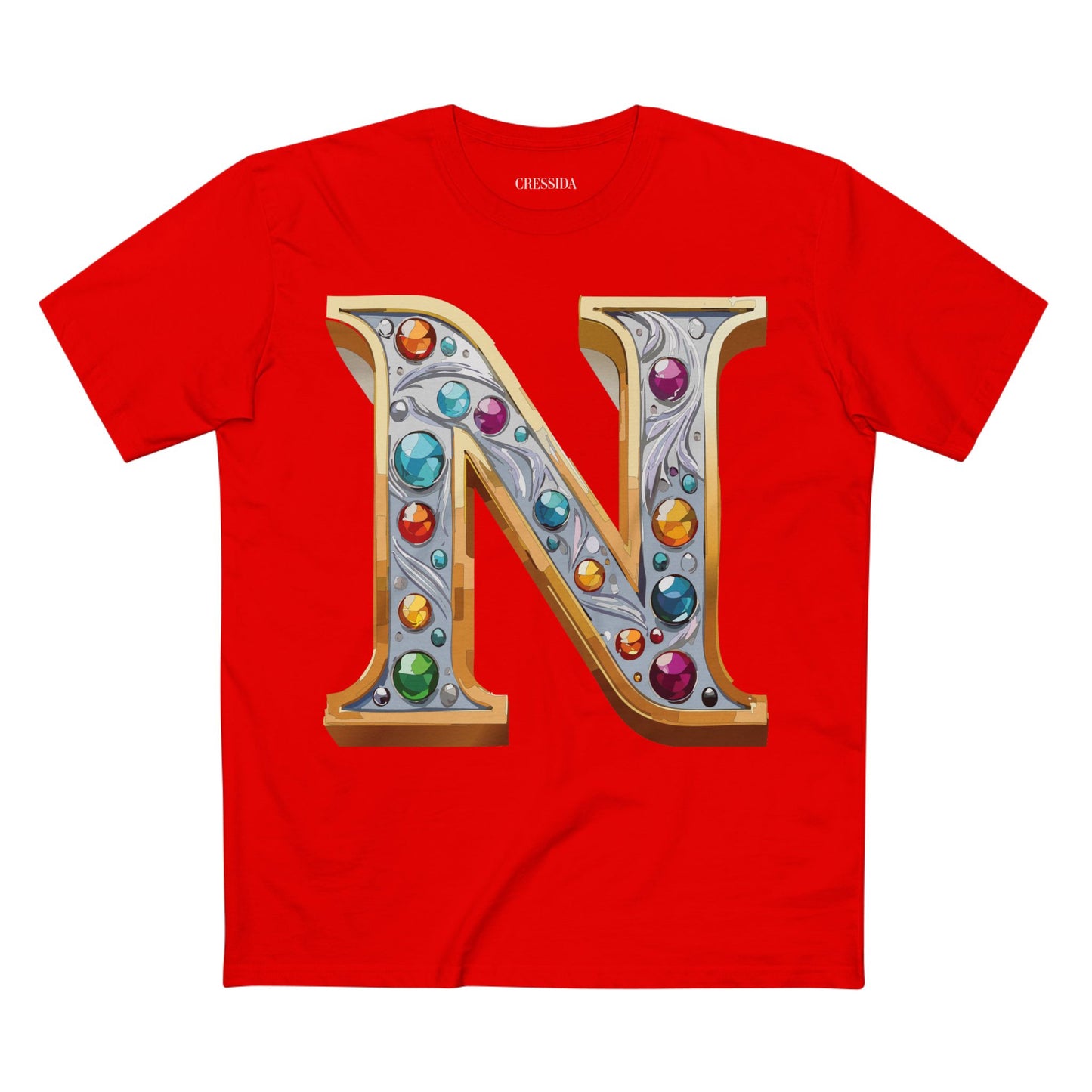 Letter Shirt, Shirt with Letters, Tee Shirt with Gold Letters