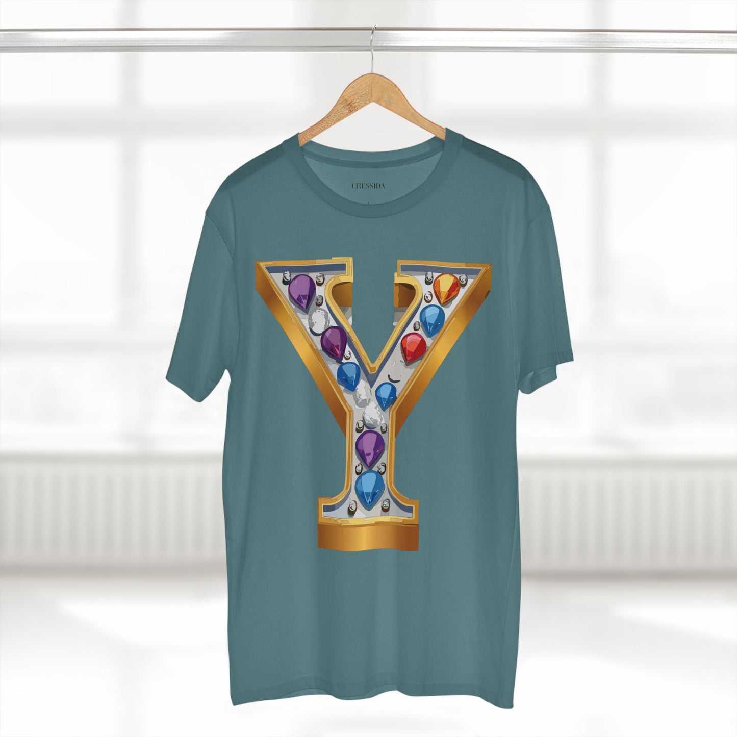 Letter Shirt, Shirt with Letters, Tee Shirt with Gold Letters