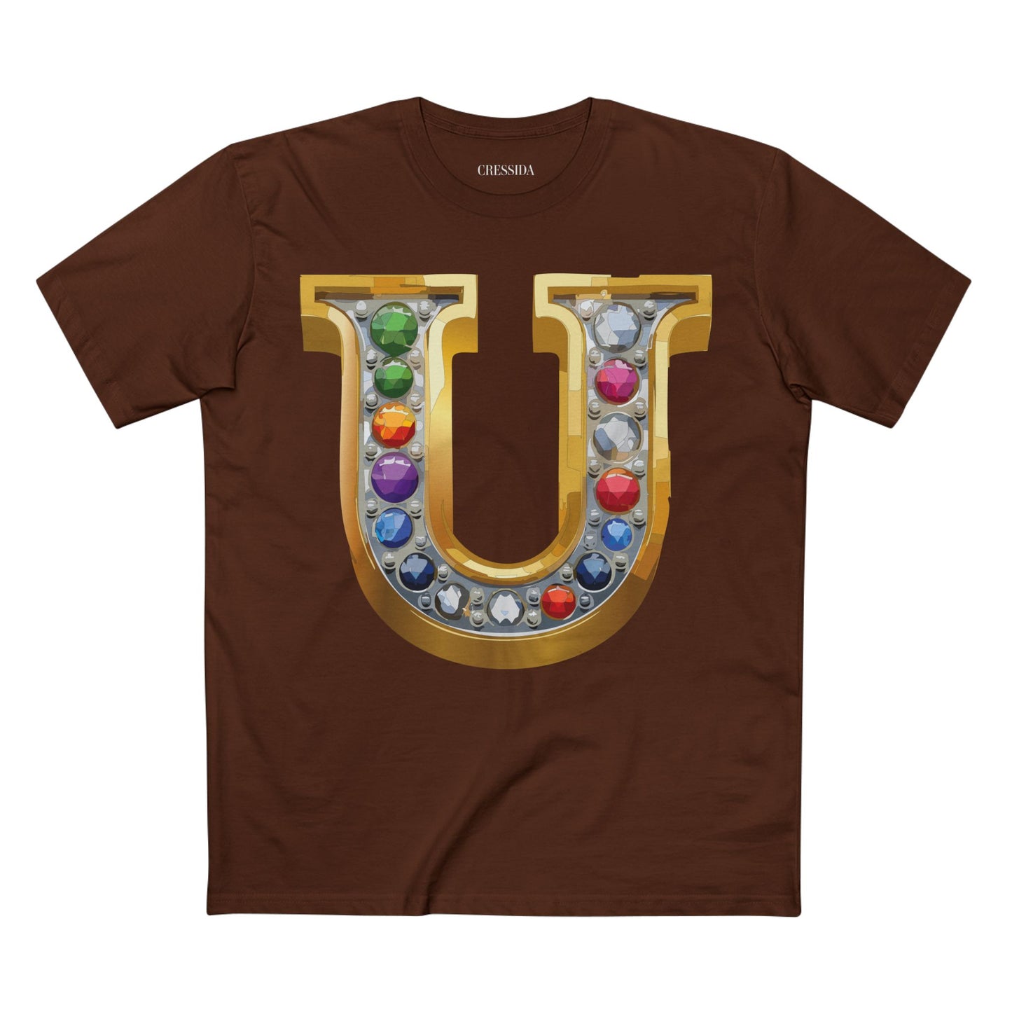 Letter Shirt, Shirt with Letters, Tee Shirt with Gold Letters