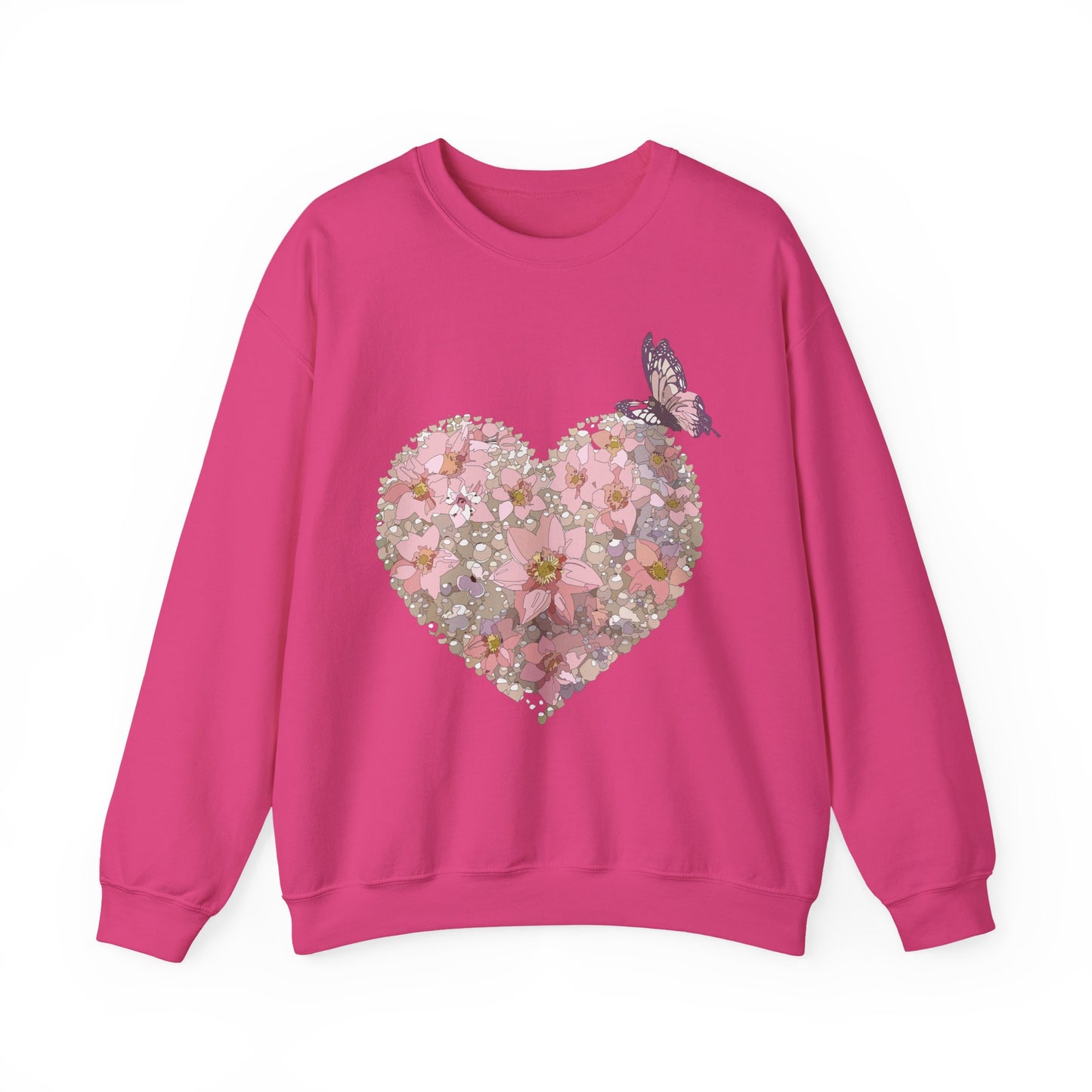 Floral Heart Sweatshirt, Floral Love Sweatshirt, Valentine's Day Sweatshirt, Heart Floral Sweatshirt