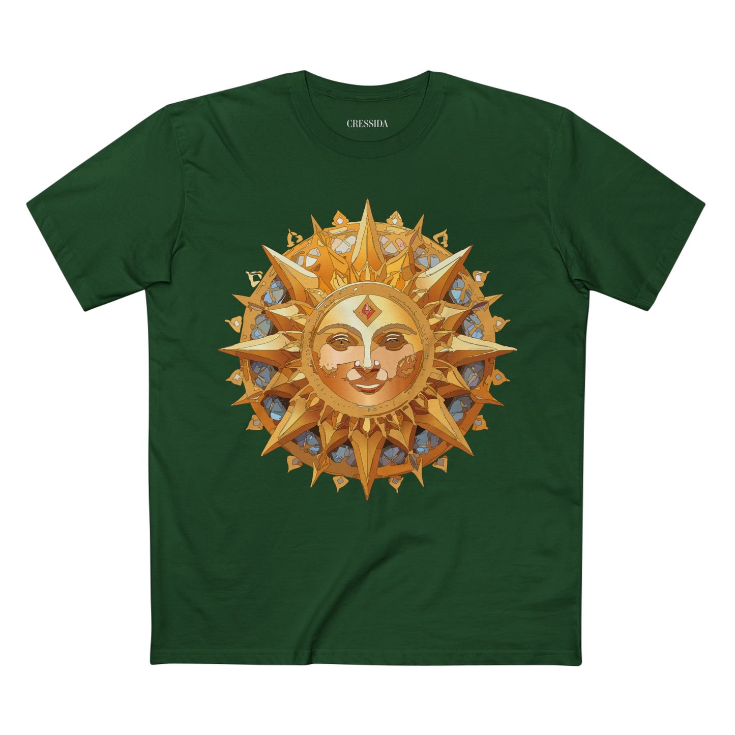 Sun Shirt, Shirt with Sun, Tee Shirt with Gold Sun