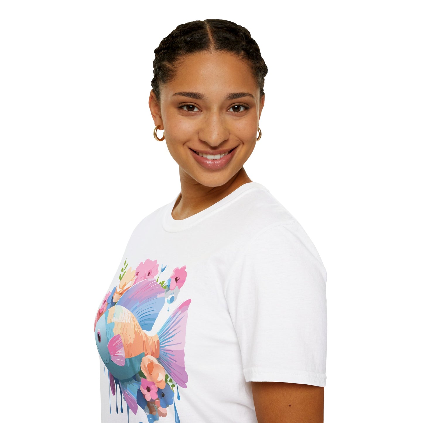 Fish Art Design Shirt, T Shirt with Fish, Graphic Shirt, Tee Shirt with Graphic Design, Shirt with Fish Graphic Art