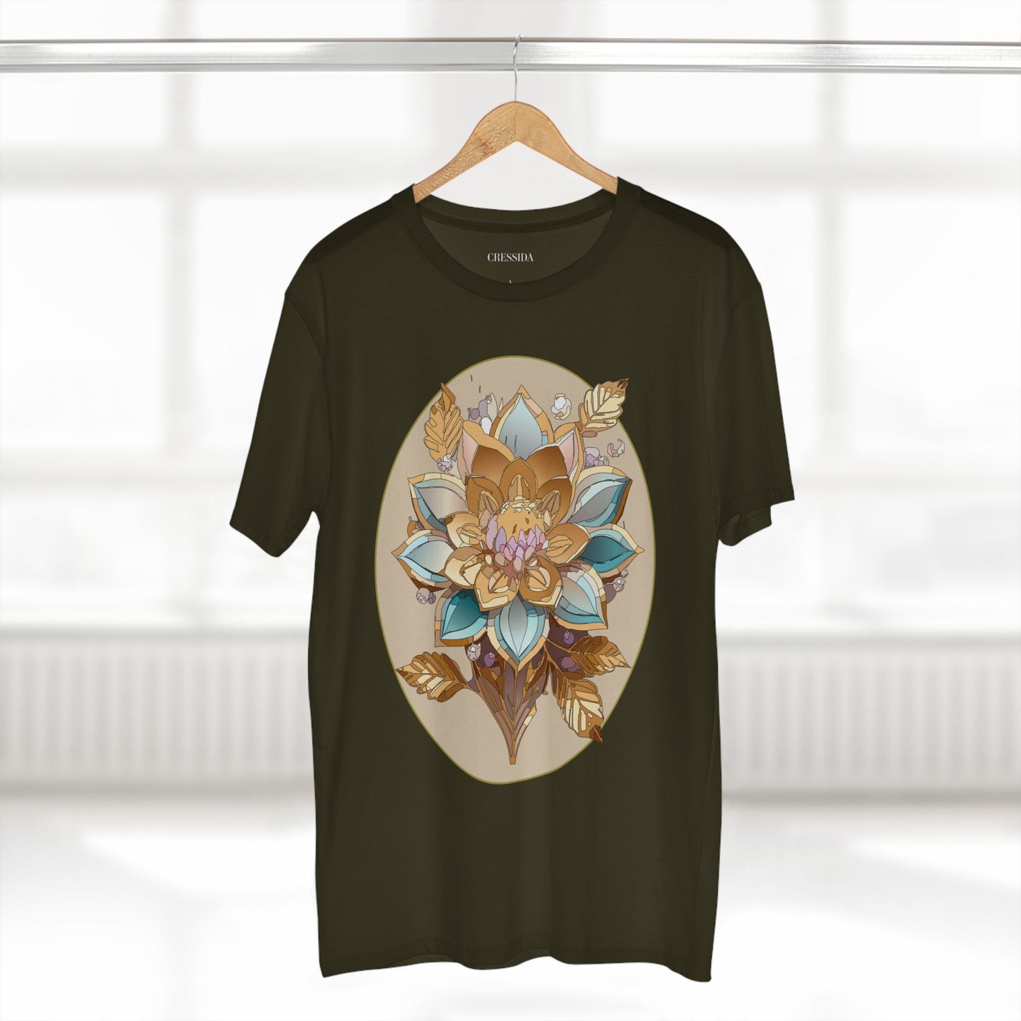 Floral Shirt, Shirt with Flower, Tee Shirt with Antique Flower