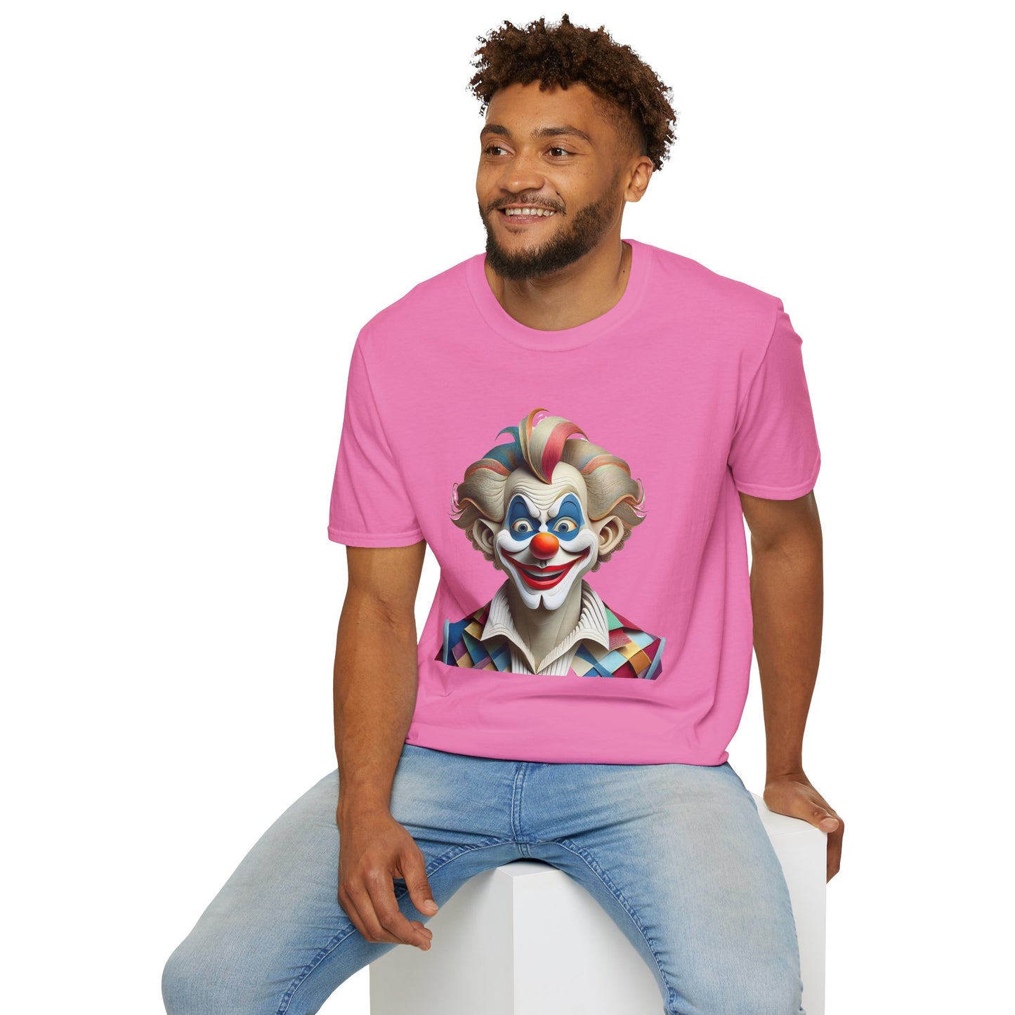 Clown Shirt, T Shirt with Clown, Funny Man Shirt, Tee Shirt with Funny Man, Circus Shirt, Shirt with Circus, Scary Man Shirt, Shirt with Scary Man