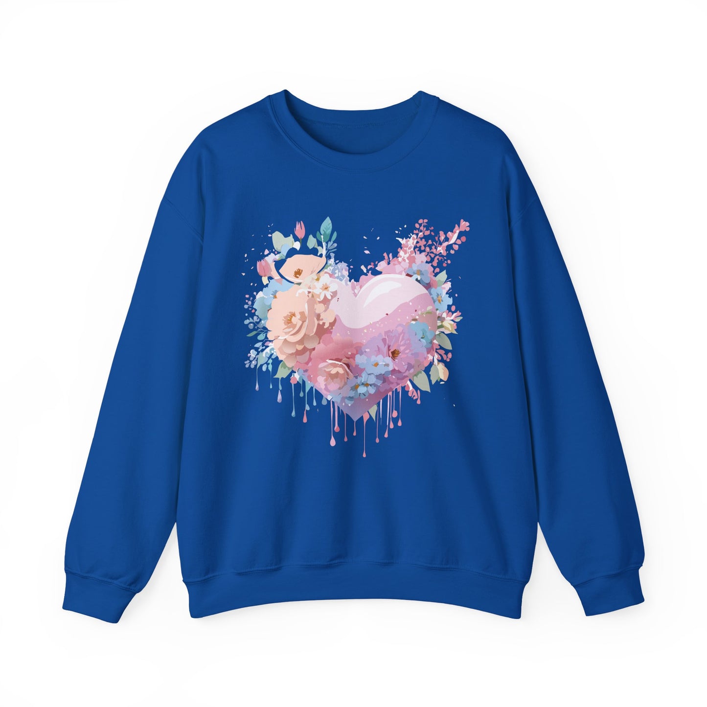 Floral Heart Sweatshirt, Floral Love Sweatshirt, Valentine's Day Sweatshirt, Heart Floral Sweatshirt
