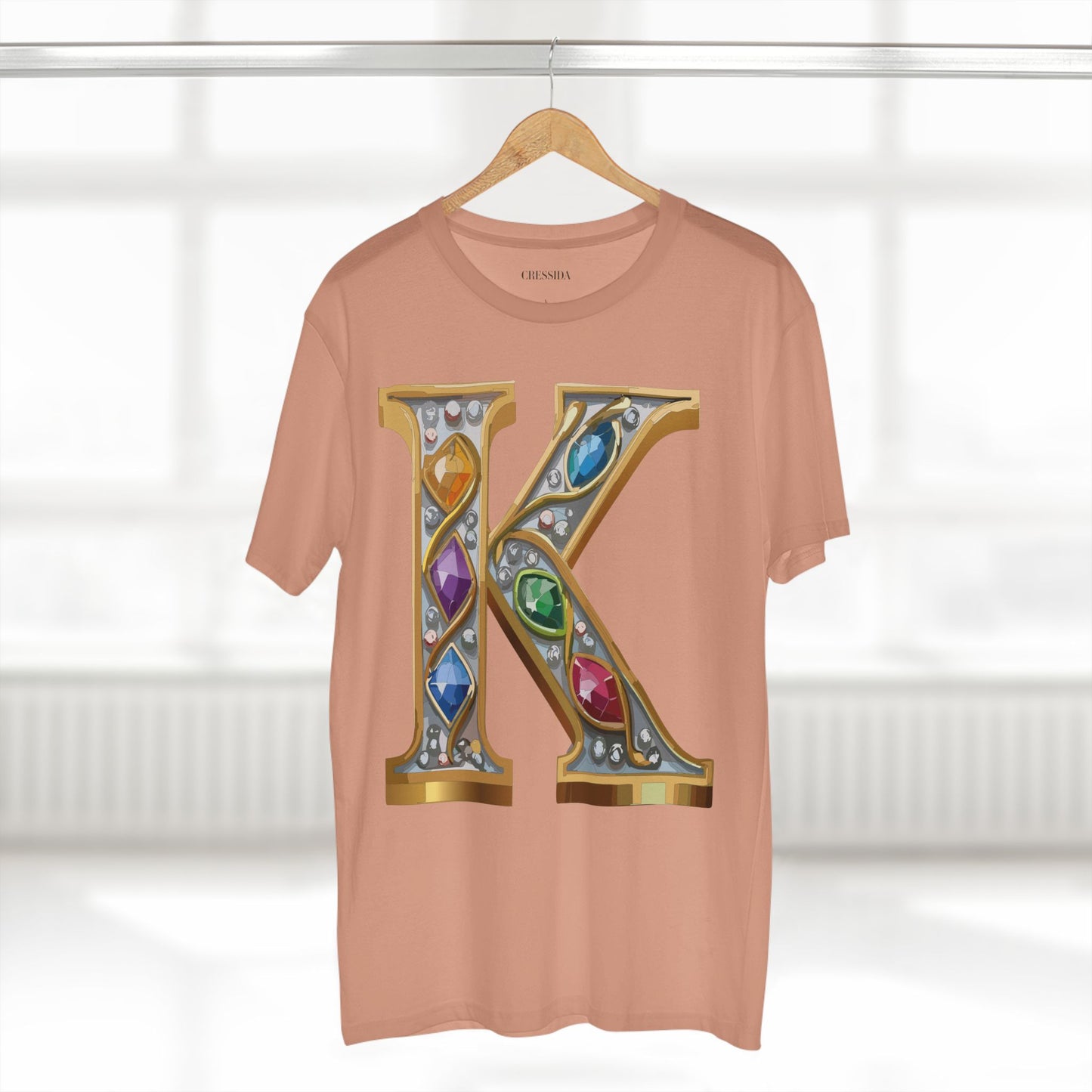 Letter Shirt, Shirt with Letters, Tee Shirt with Gold Letters