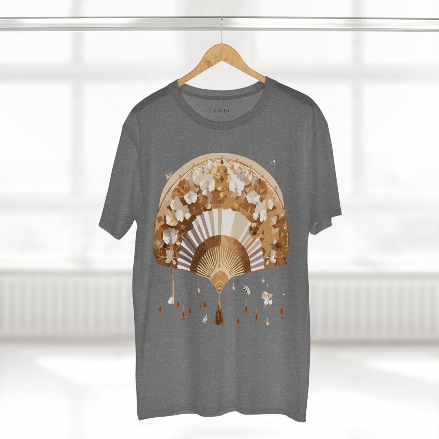 Fan shirt, Shirt with Fan, Tee Shirt with Antique Fan