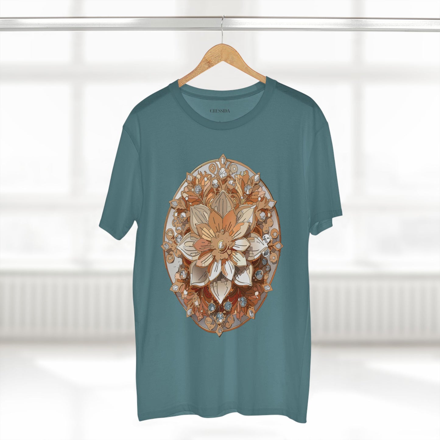 Floral Shirt, Shirt with Flower, Tee Shirt with Antique Flower