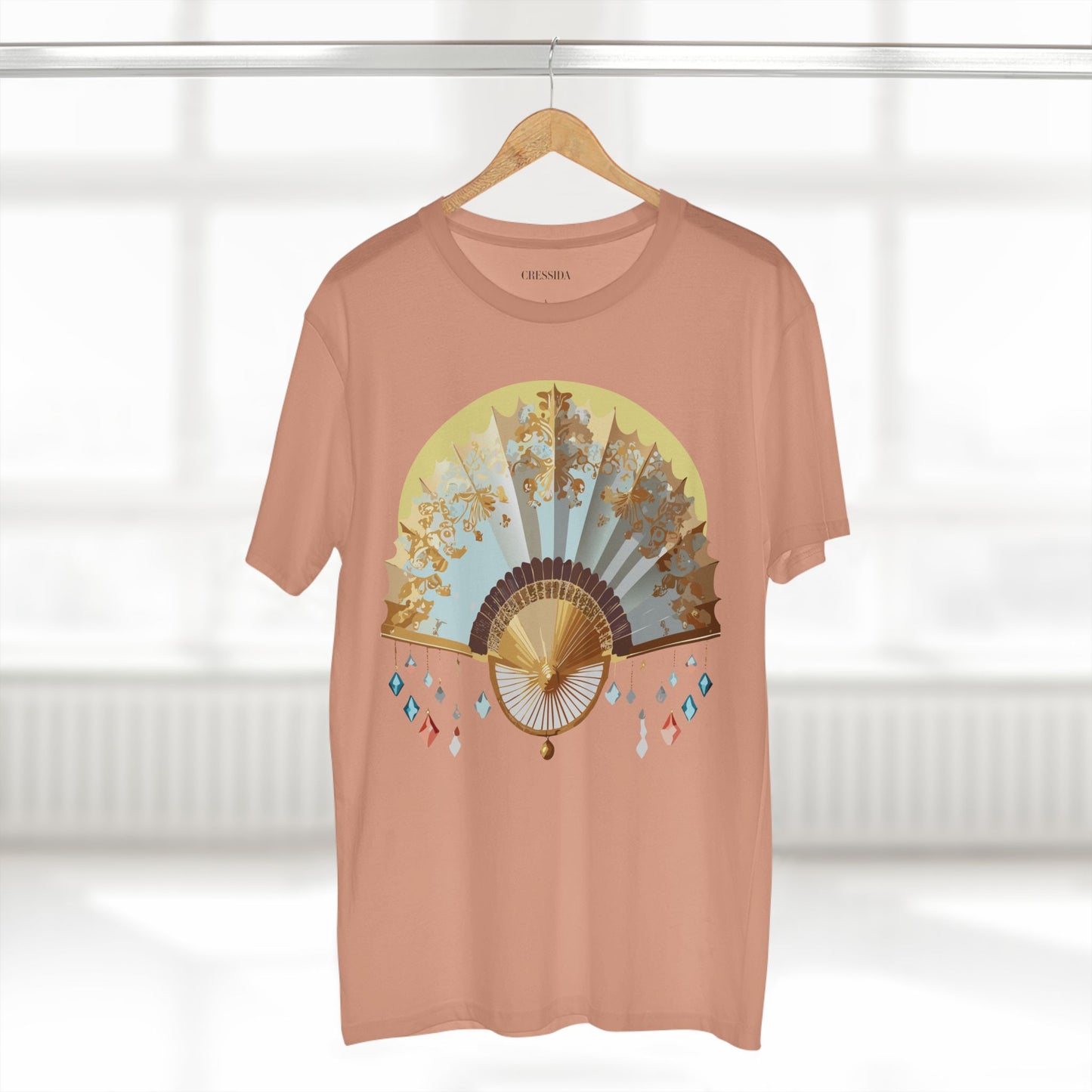 Fan shirt, Shirt with Fan, Tee Shirt with Antique Fan