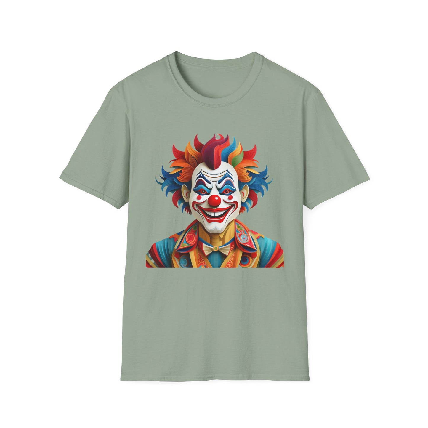 Clown Shirt, T Shirt with Clown, Funny Man Shirt, Tee Shirt with Funny Man, Circus Shirt, Shirt with Circus, Scary Man Shirt, Shirt with Scary Man