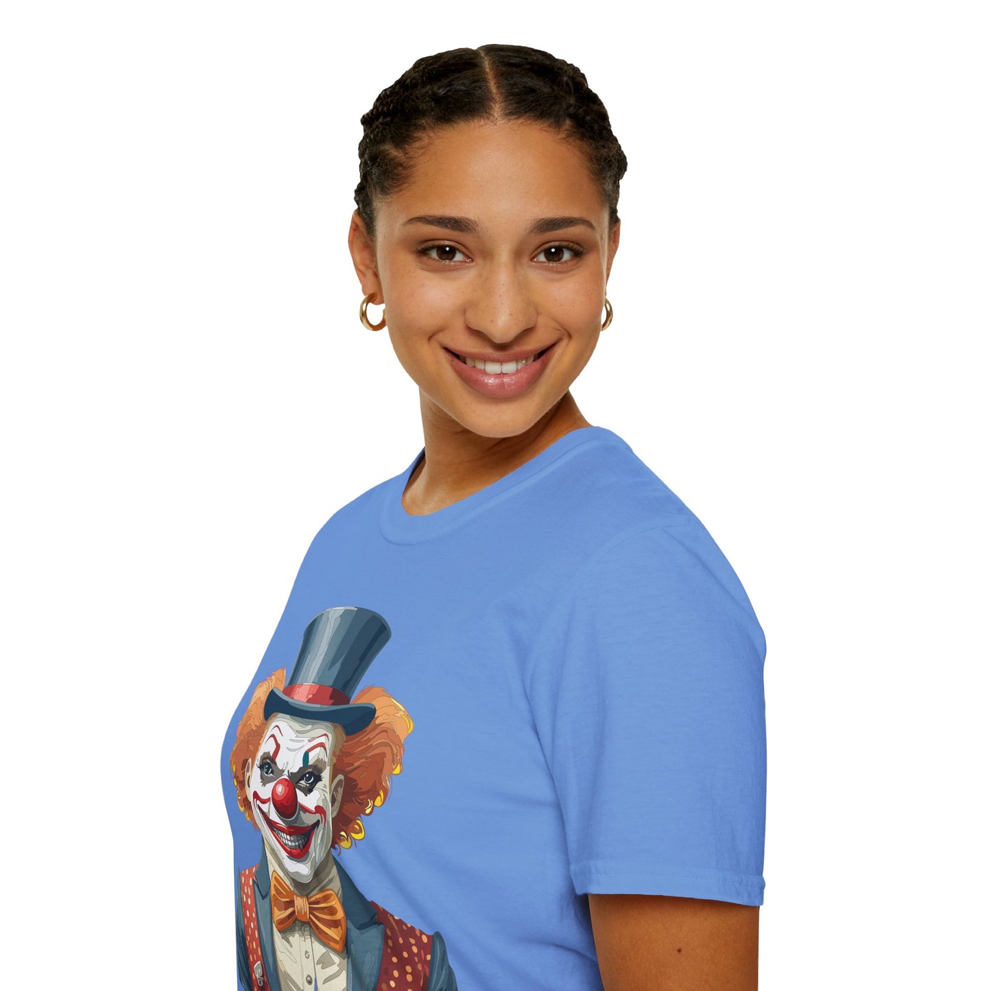Clown Shirt, T Shirt with Clown, Funny Man Shirt, Tee Shirt with Funny Man, Circus Shirt, Shirt with Circus, Scary Man Shirt, Shirt with Scary Man